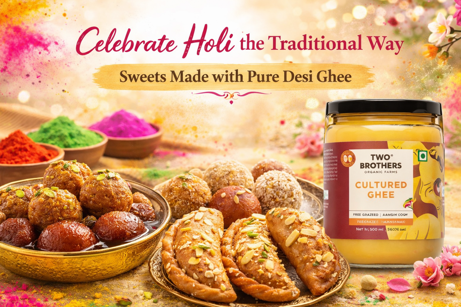Holi Special: Traditional Sweets Made with Desi Ghee โ Healthy Fats for an Authentic Indian Diet