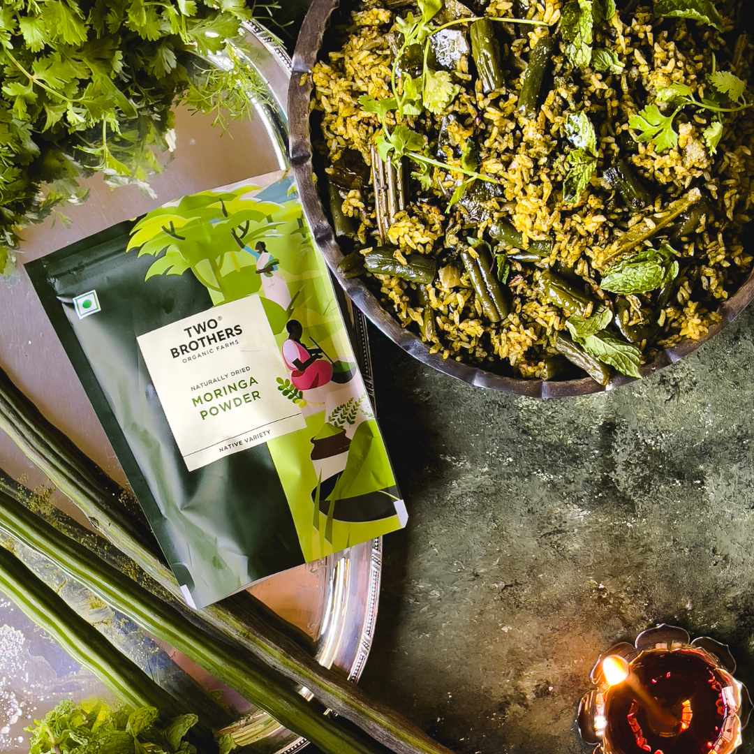 #NavaratriWithTBOF - DAY 2 Colour - Green - ‘HARIYALI’, A Lush Green Moringa Pulao