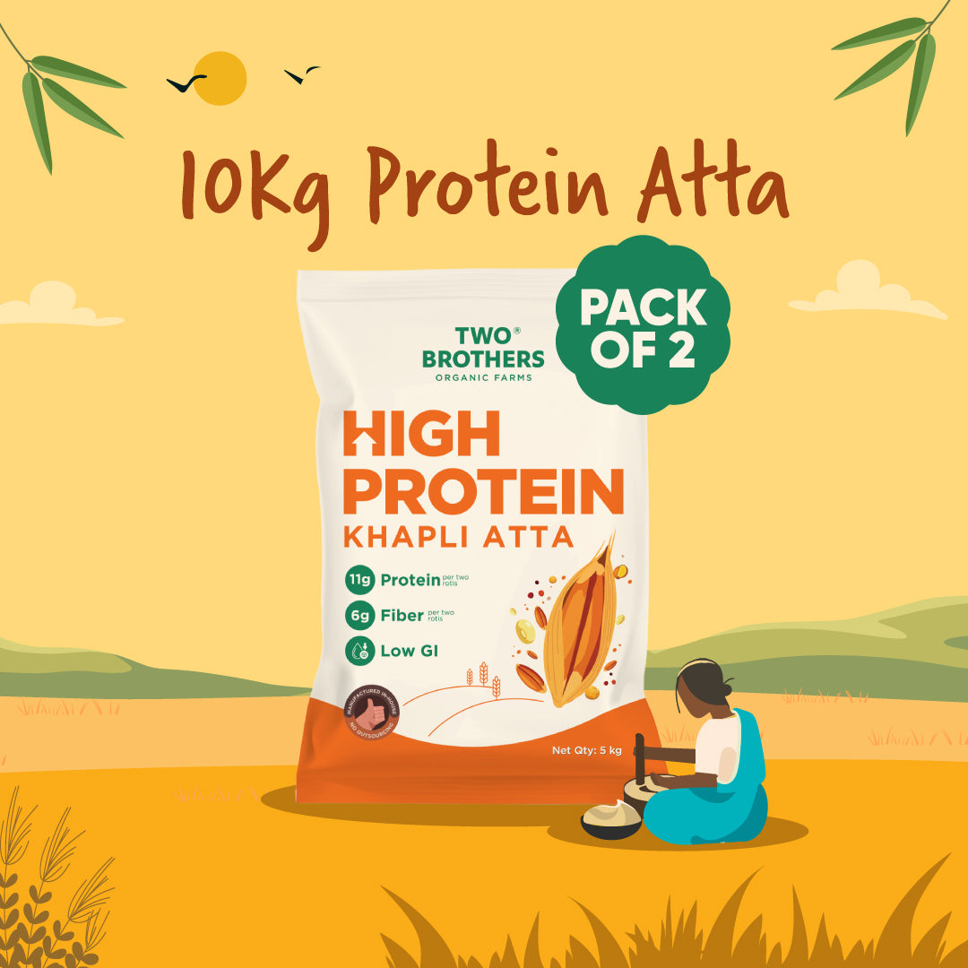 Free Jaggery Powder(2kg) with High Protein Khapli Atta (10kg)