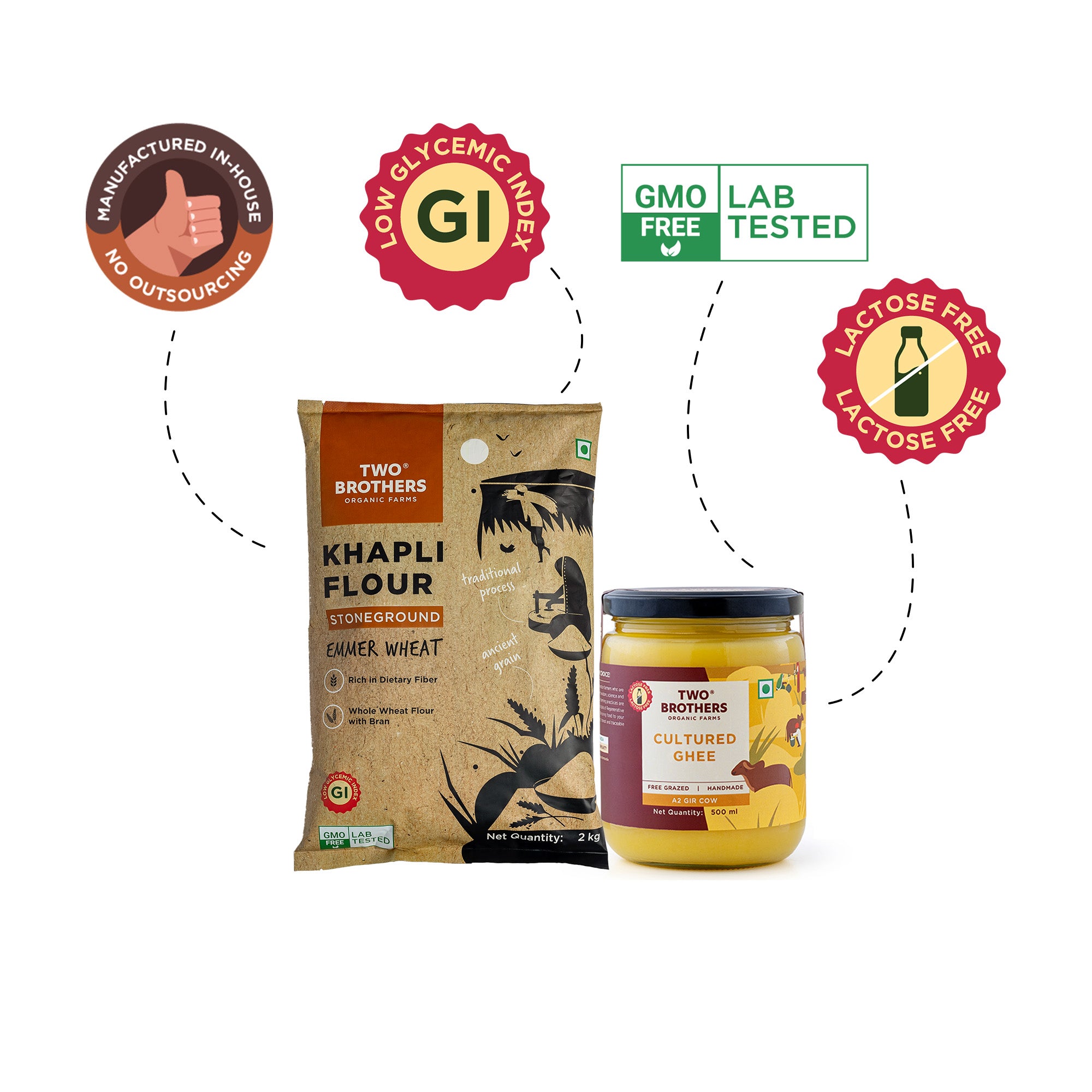 Free Khapli Atta(2kg) with A2 cultured ghee(1L) - Gut Health Booster