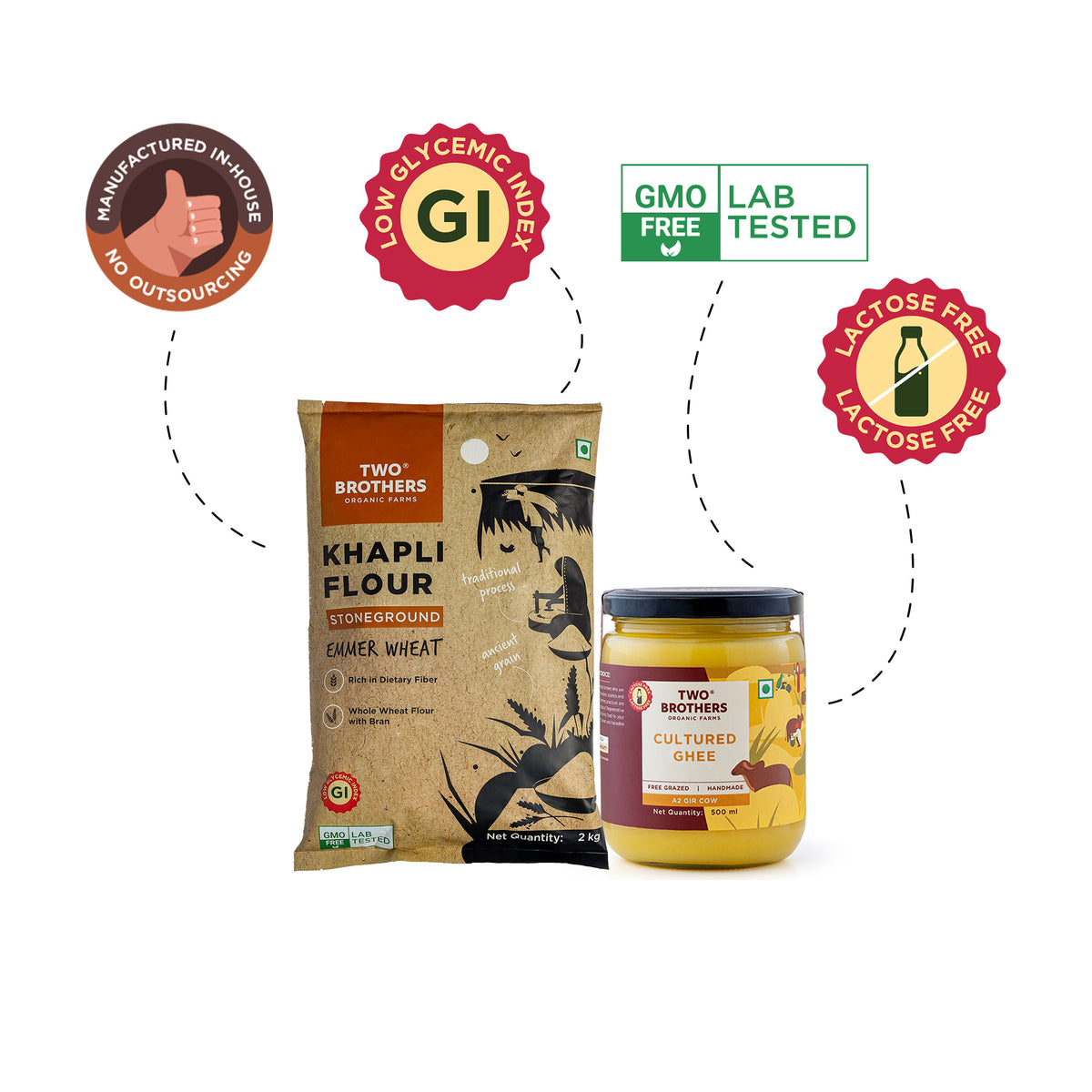 Free Khapli Atta(2kg) with A2 cultured ghee(1L) - Gut Health Booster