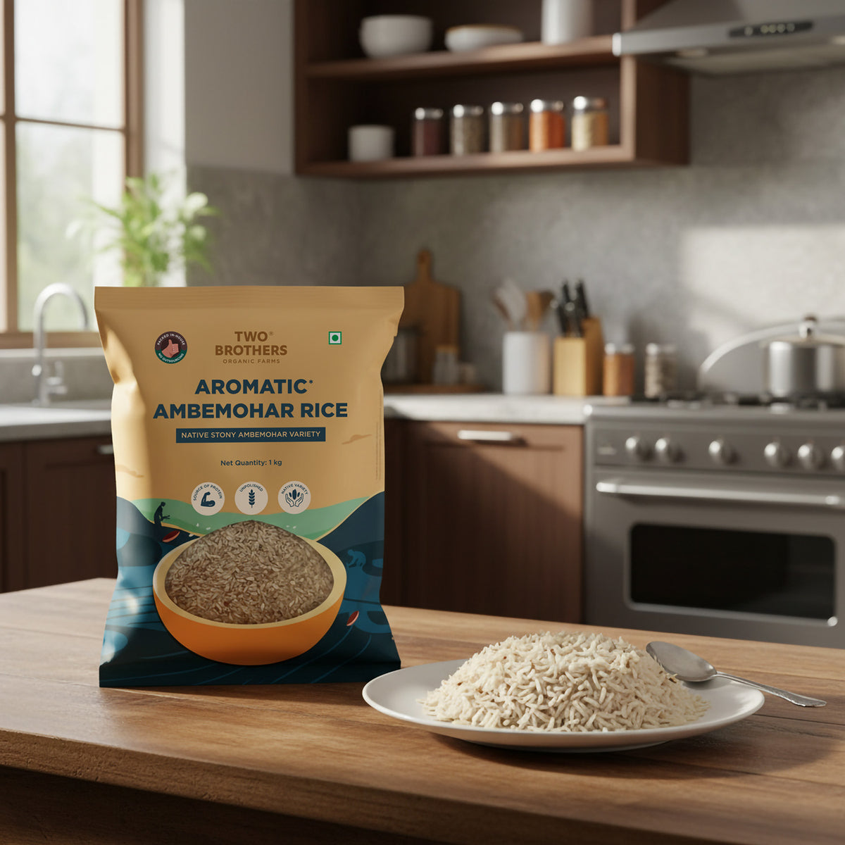 Stony Ambemohar Rice, Unpolished