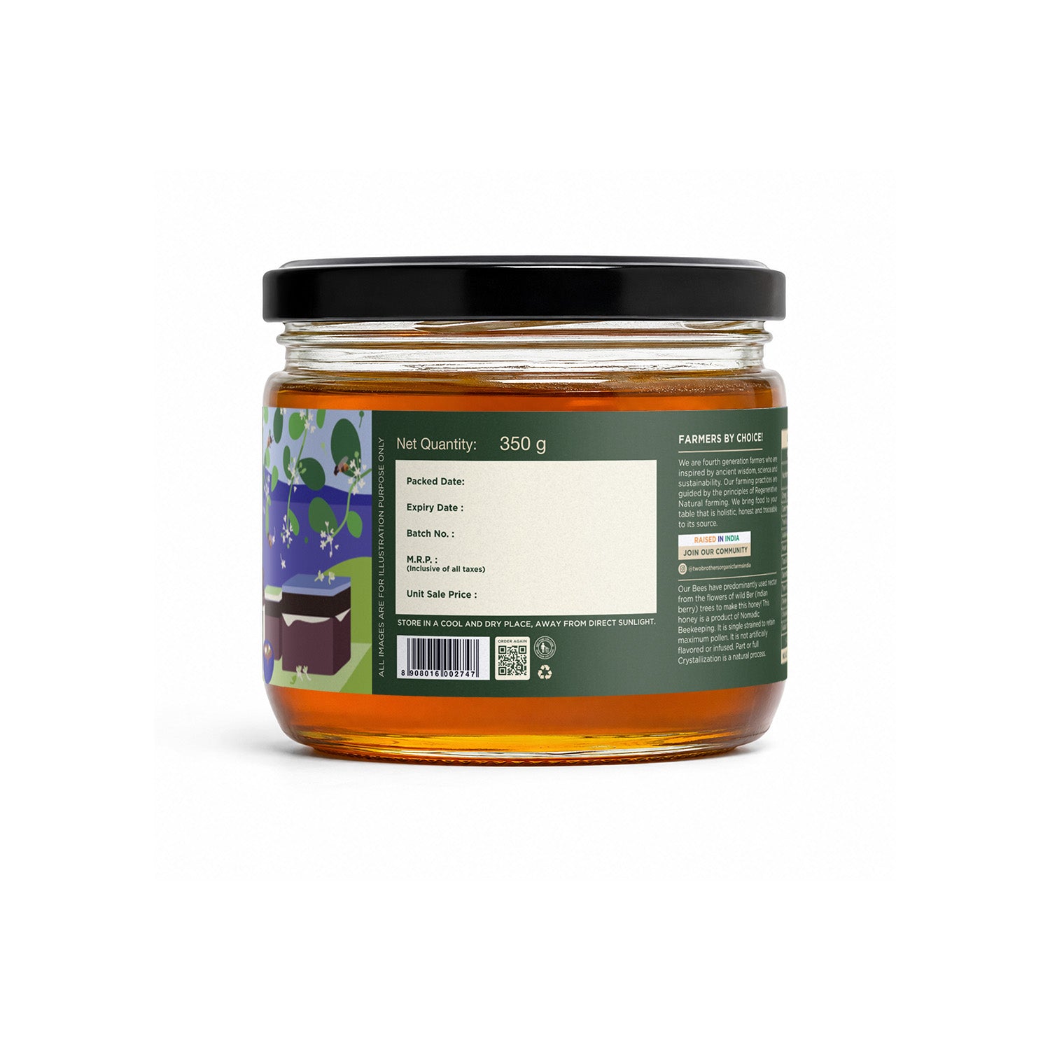 Indian Berry Honey, Raw Mono-Floral Unfiltered