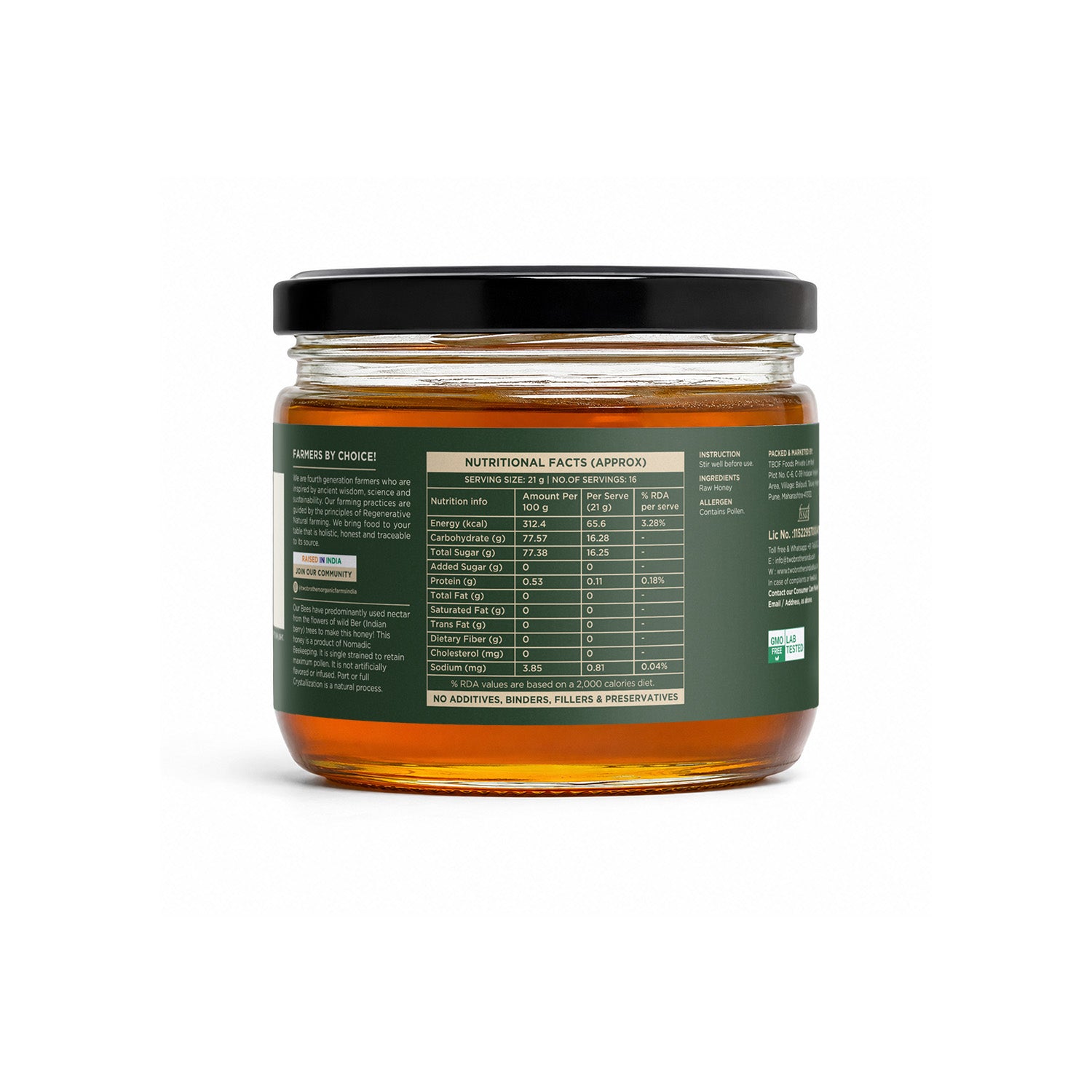 Indian Berry Honey, Raw Mono-Floral Unfiltered