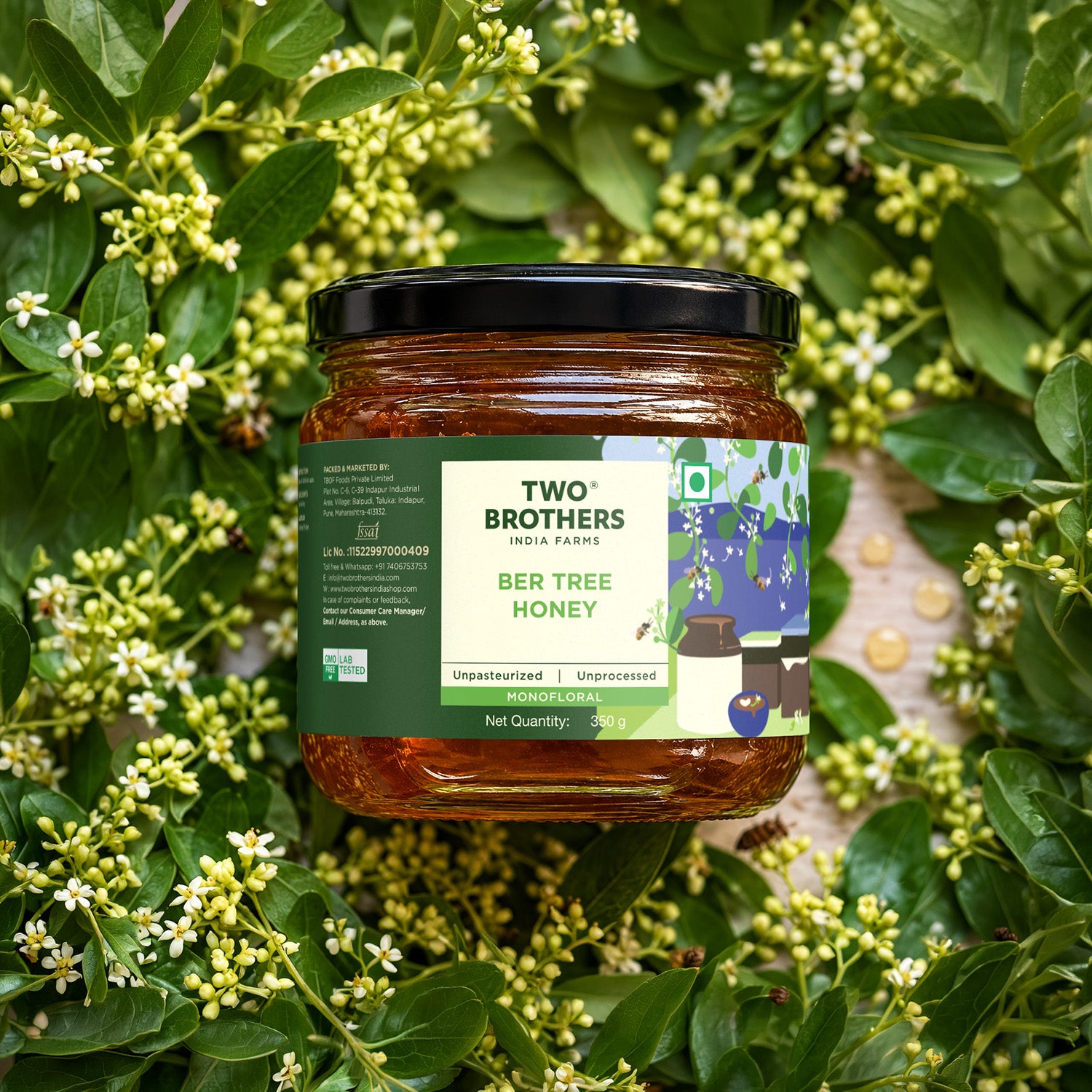Indian Berry Honey, Raw Mono-Floral Unfiltered