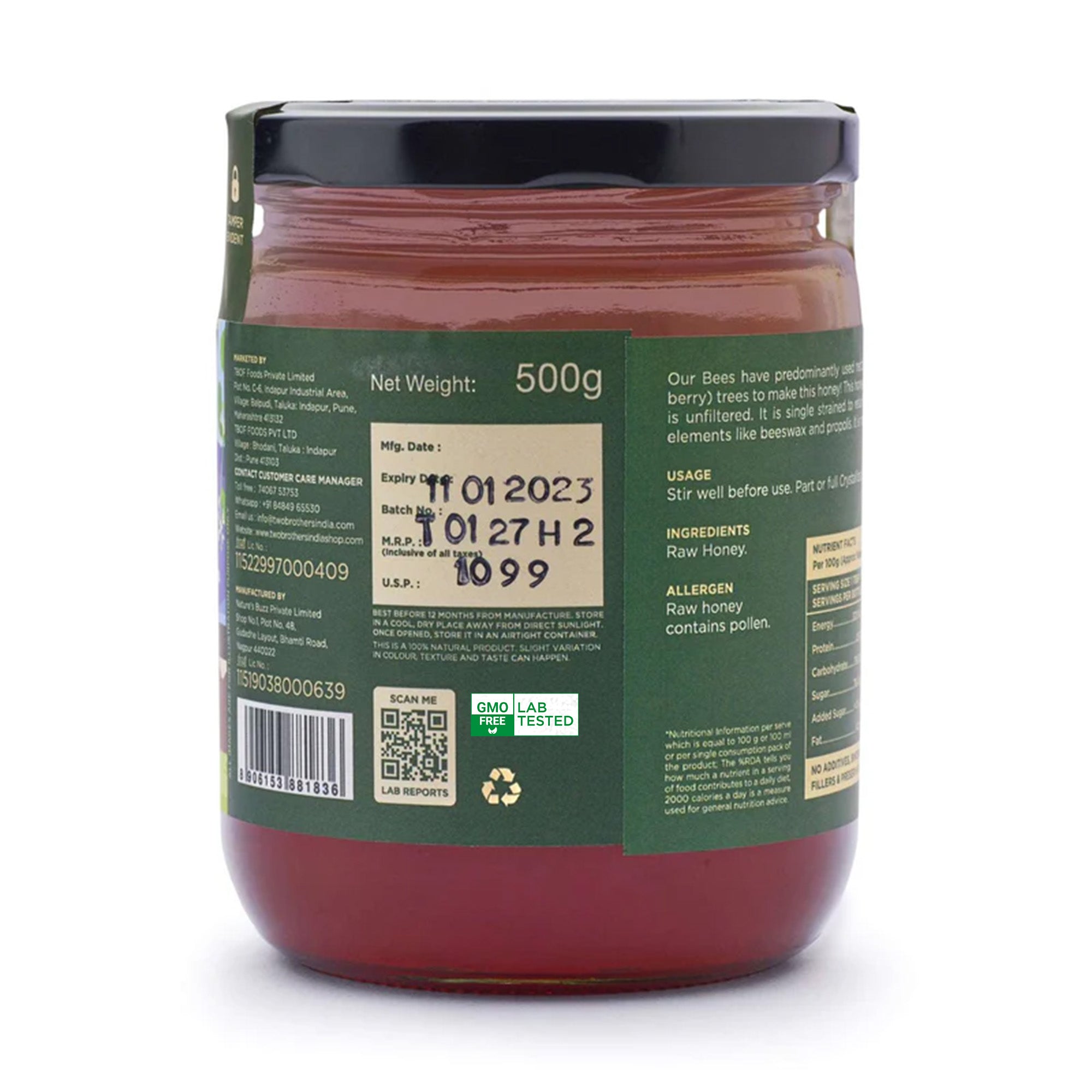 Best Organic Indian Berry Honey, Raw Mono-Floral Unfiltered Shop Now
