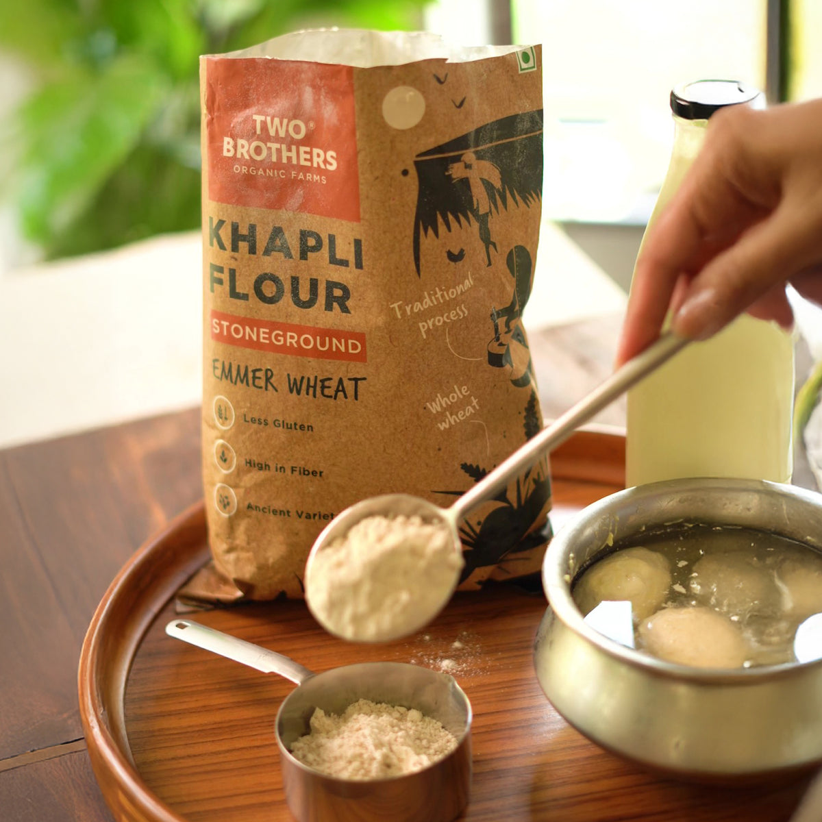 Khapli Wheat Atta (Emmer Wheat Flour) Atta Stone Ground 10kg