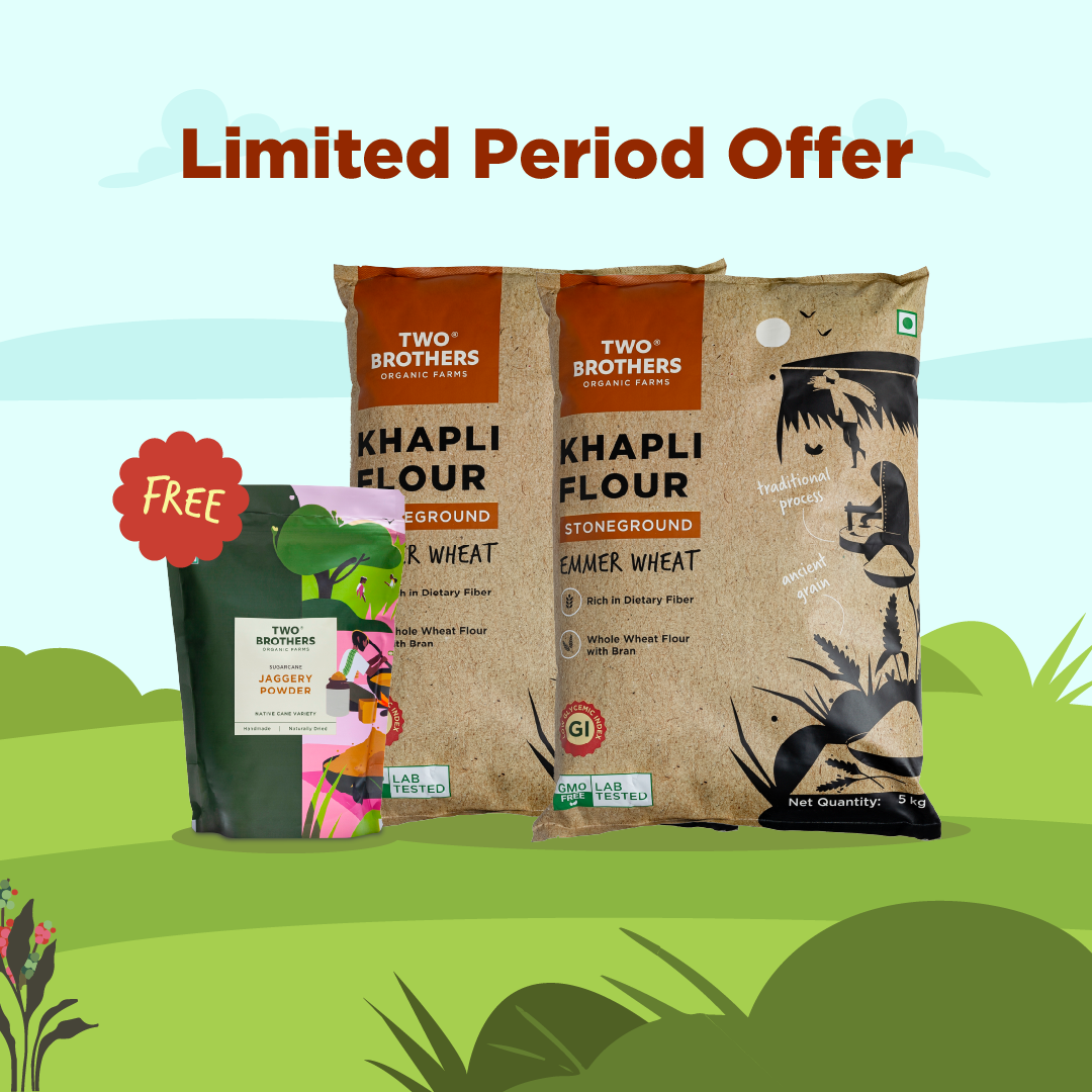 Pure Whole Wheat Atta & Free Jaggery