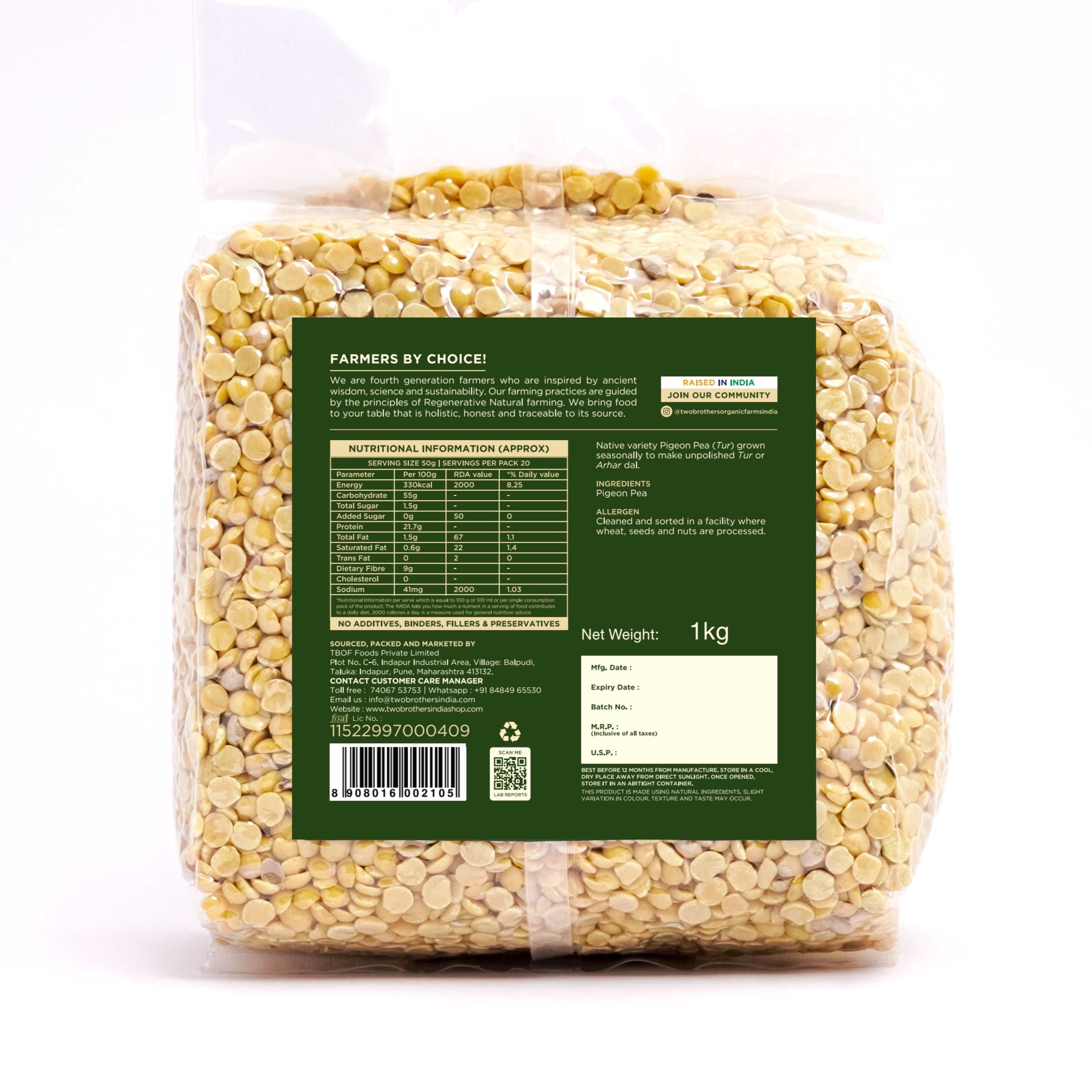 Buy Pure Tur Dal, Unpolished Desi Variety Online Best Price