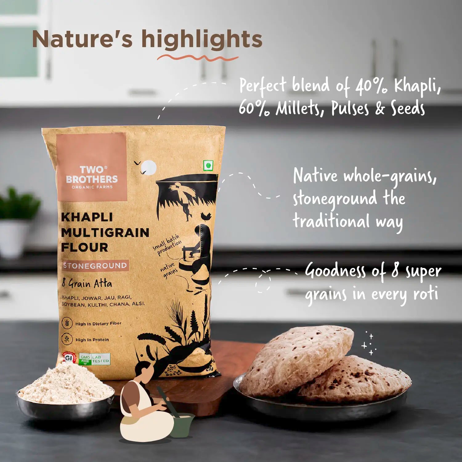 Buy Multigrain Khapli Atta