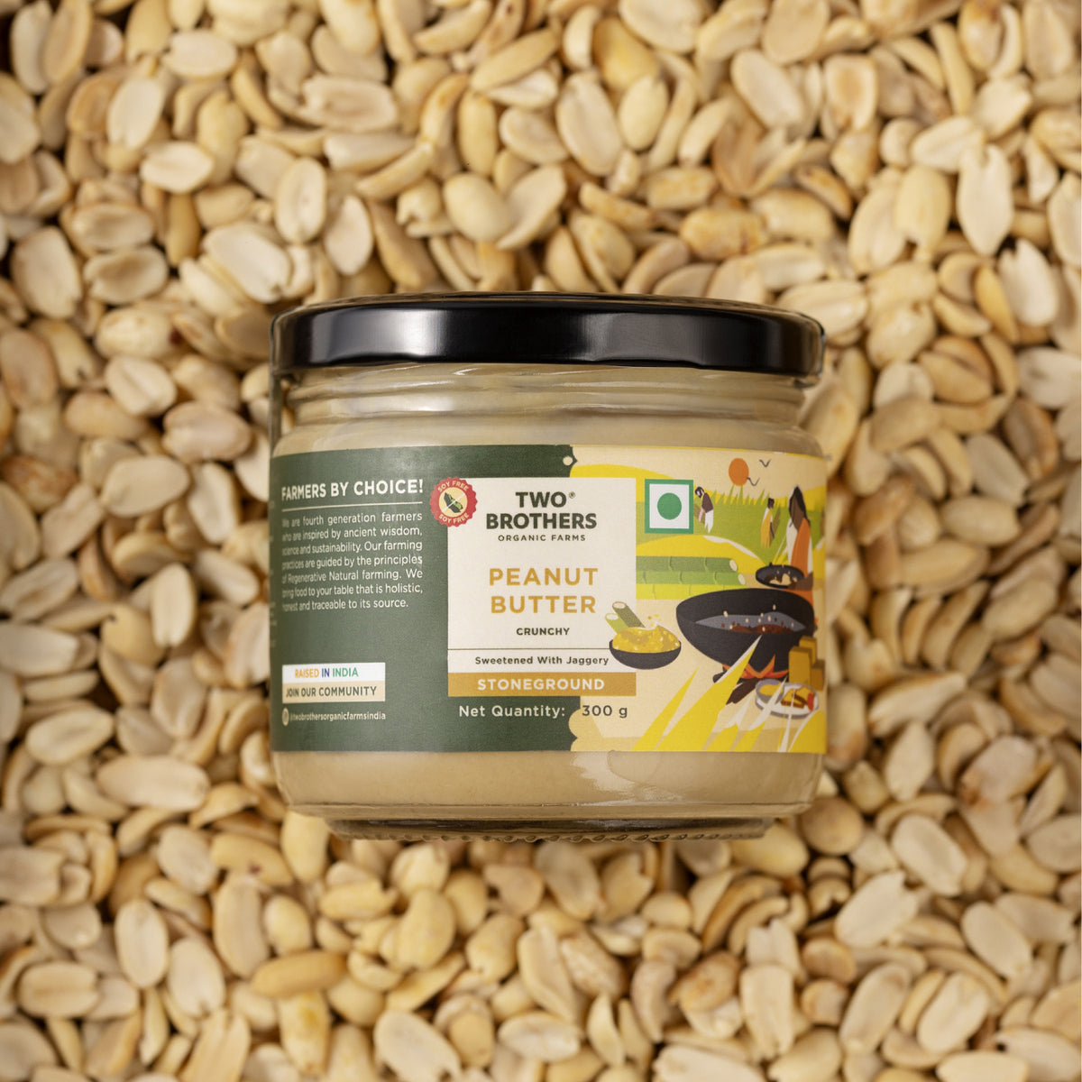 Peanut Butter, Crunchy with Jaggery, Stoneground -BYOB