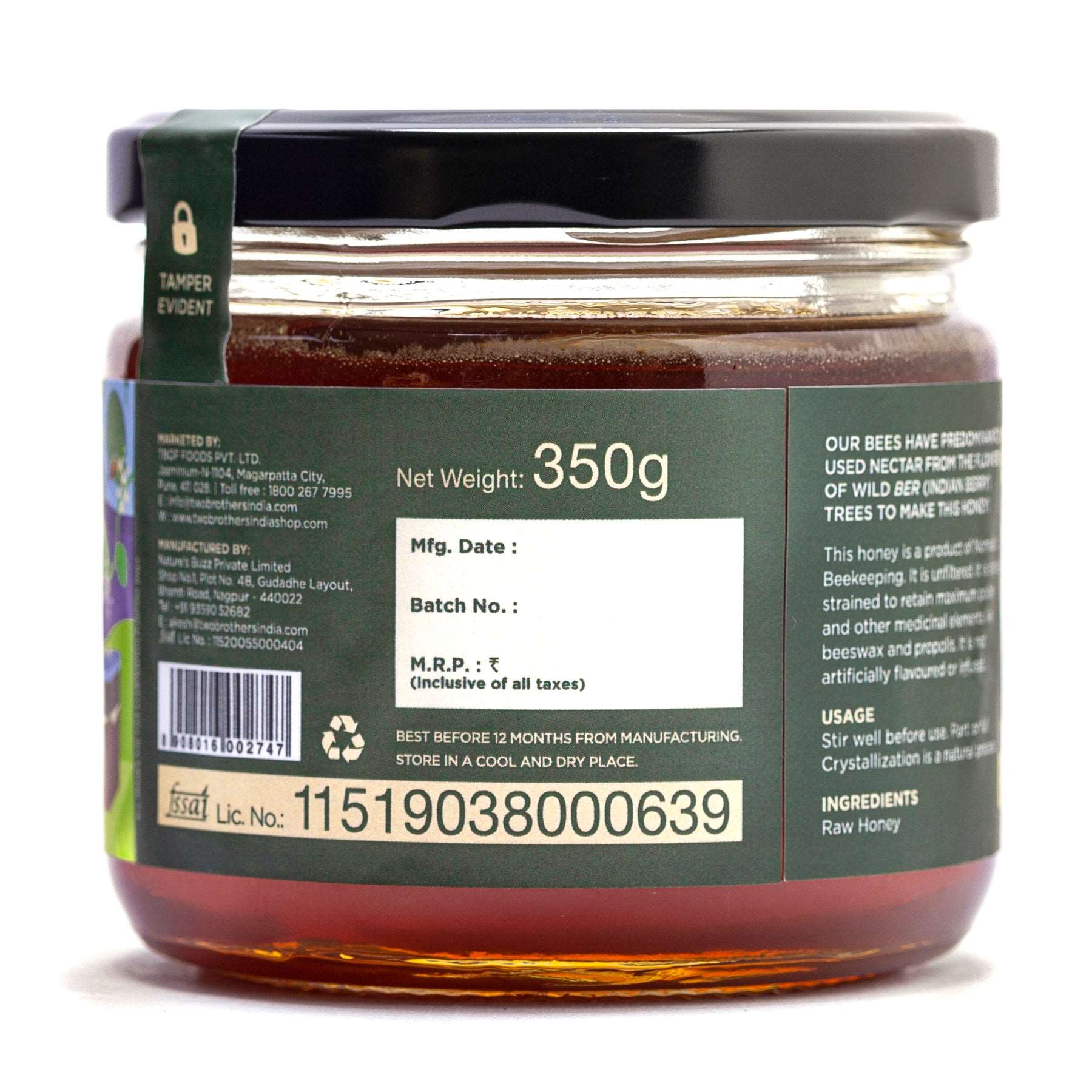 Buy Pure Indian Berry Honey, Raw Mono-Floral Unfiltered Shop Now