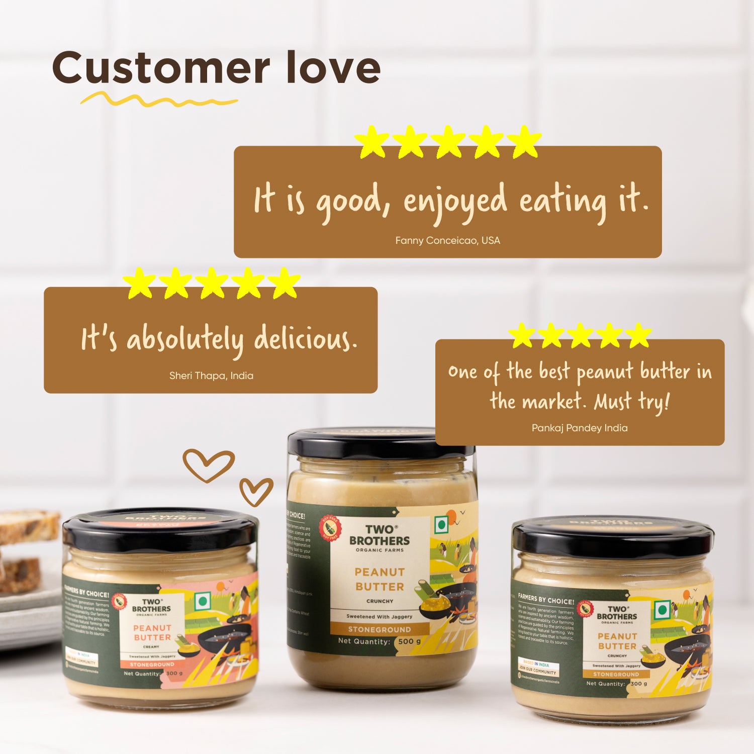 Peanut Butter, Crunchy with Jaggery, Stoneground -BYOB