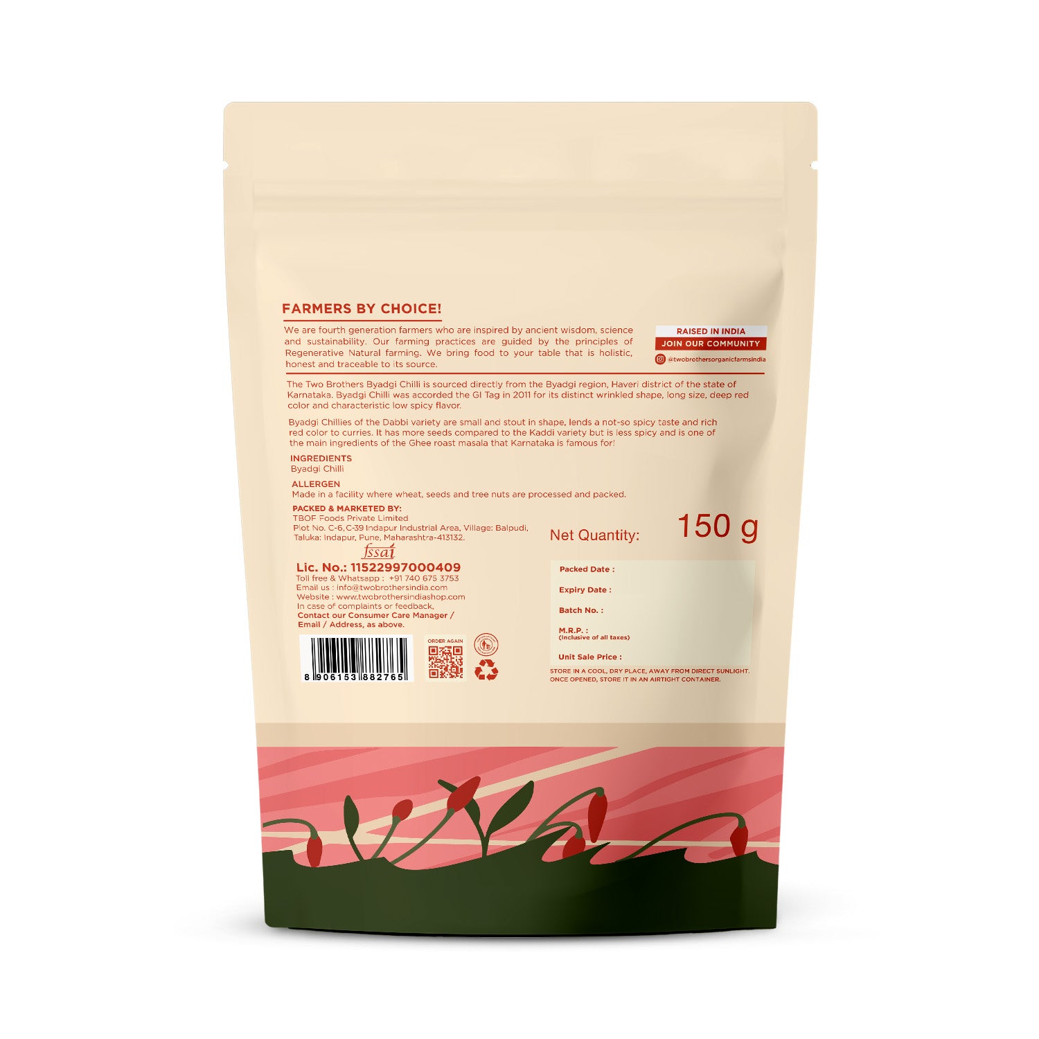 Single Origin Byadgi Chilli Powder 150g