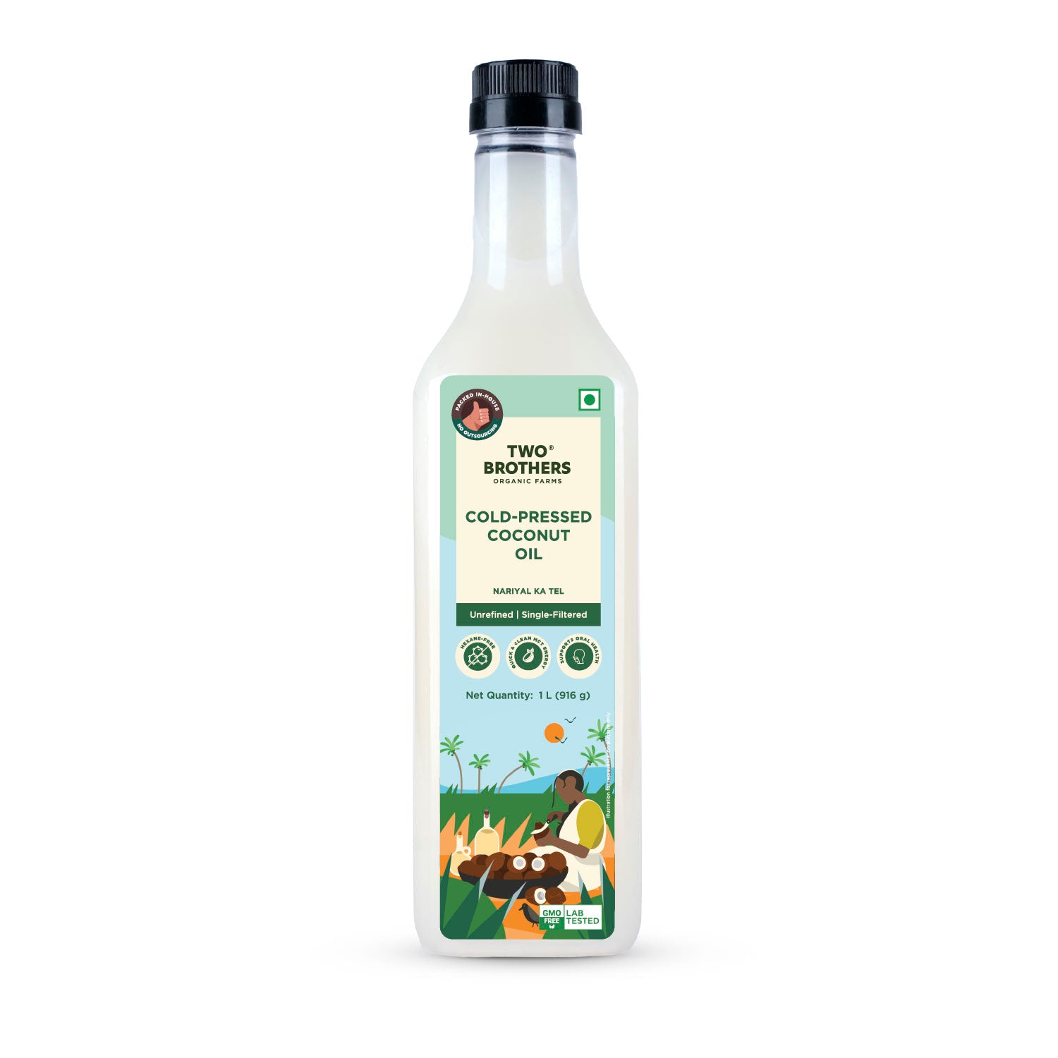 Coconut Oil, Cold-Pressed, Unrefined