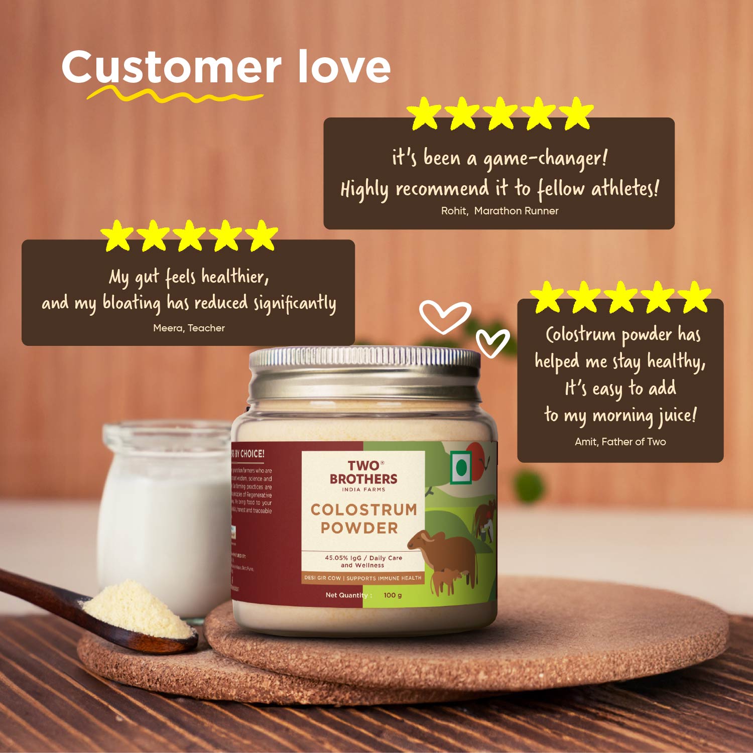 Colostrum Powder, Desi Gir Cow