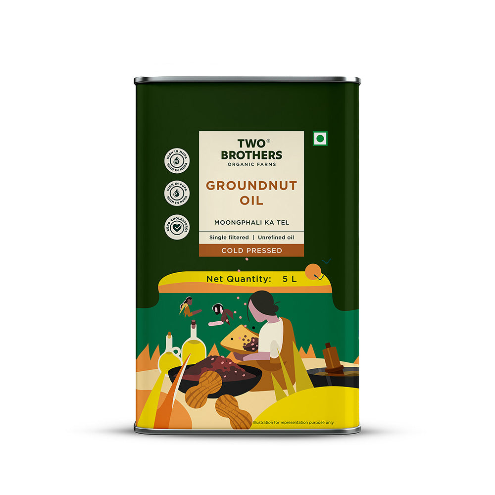 Groundnut Oil, Cold-Pressed, Single-filtered