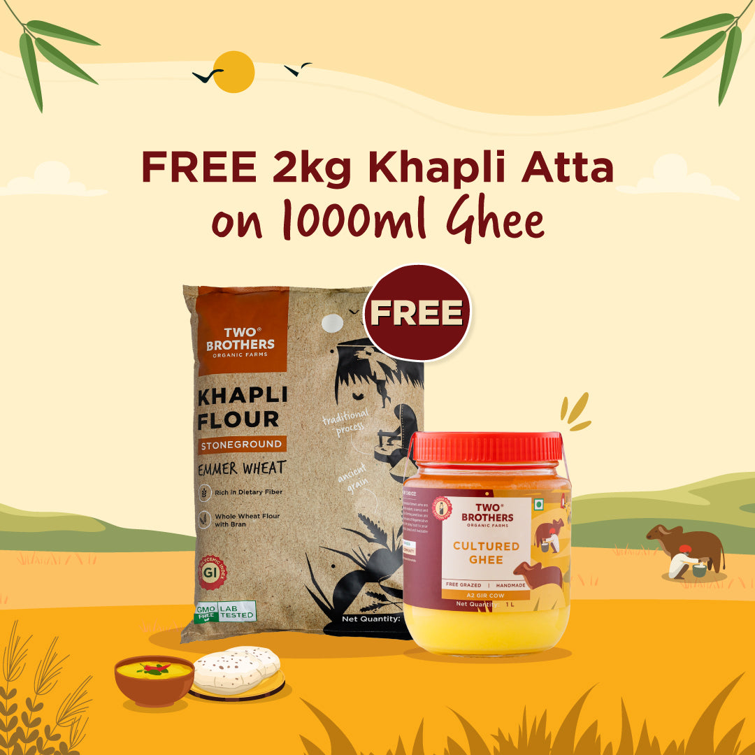 Free Khapli Atta(2kg) with A2 cultured ghee(1L) - Gut Health Booster