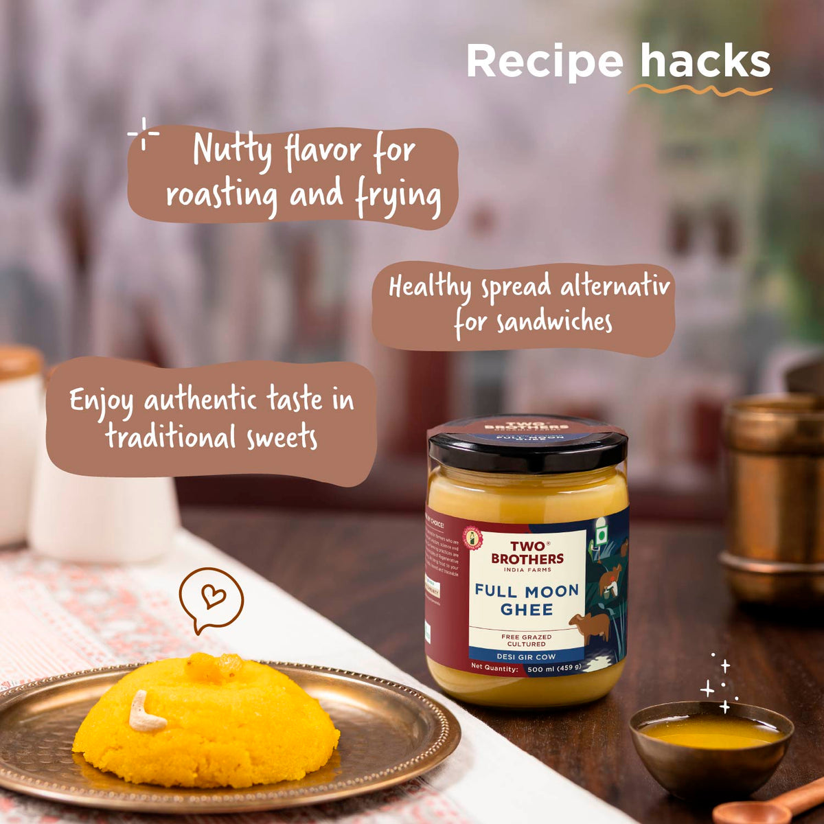 Full Moon Cultured Ghee, Desi Gir Cow