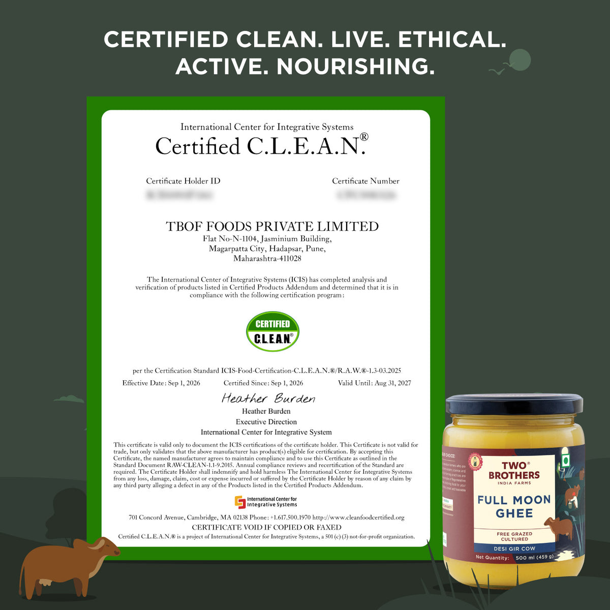 Full Moon Cultured Ghee, Desi Gir Cow