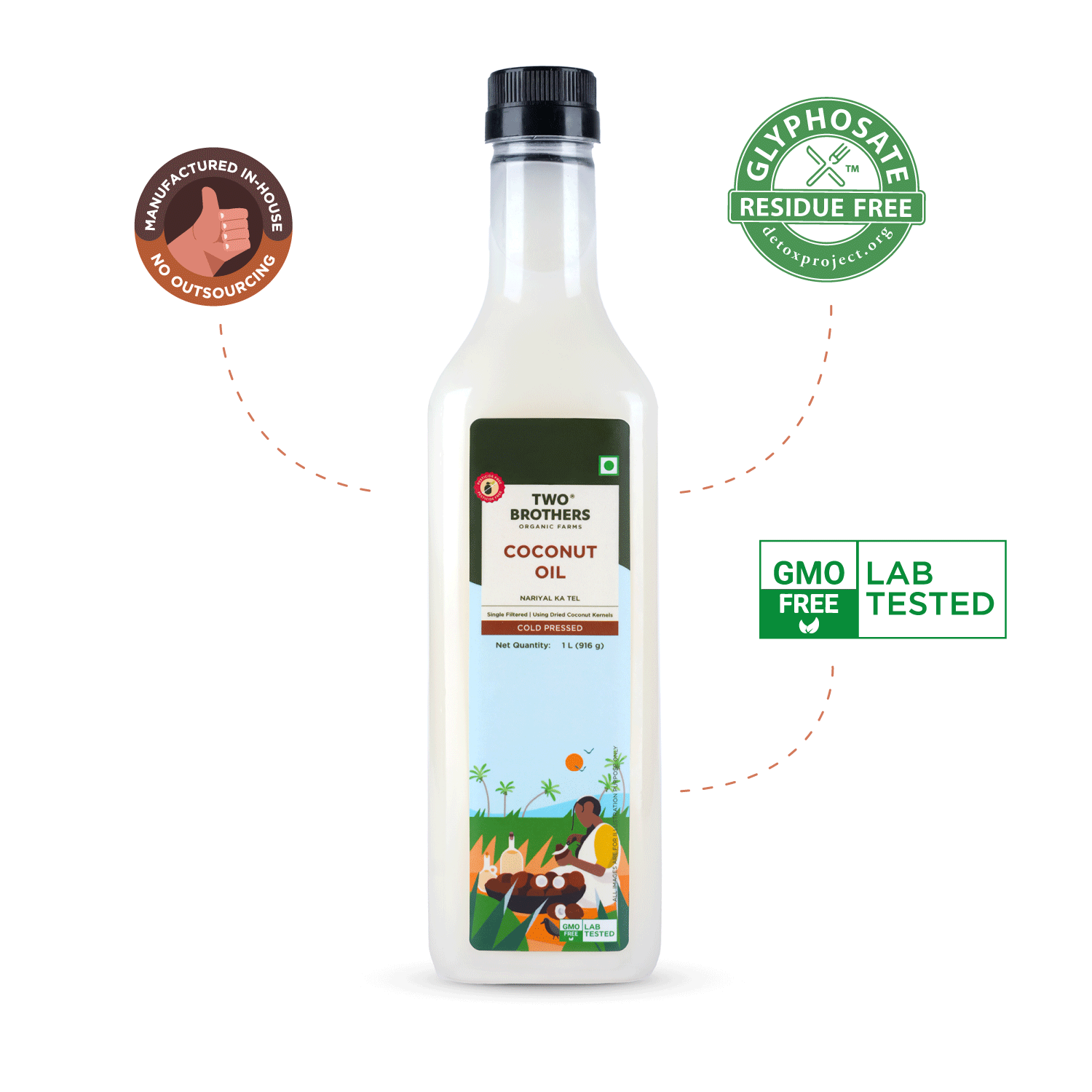 Coconut Oil, Cold-Pressed, Unrefined