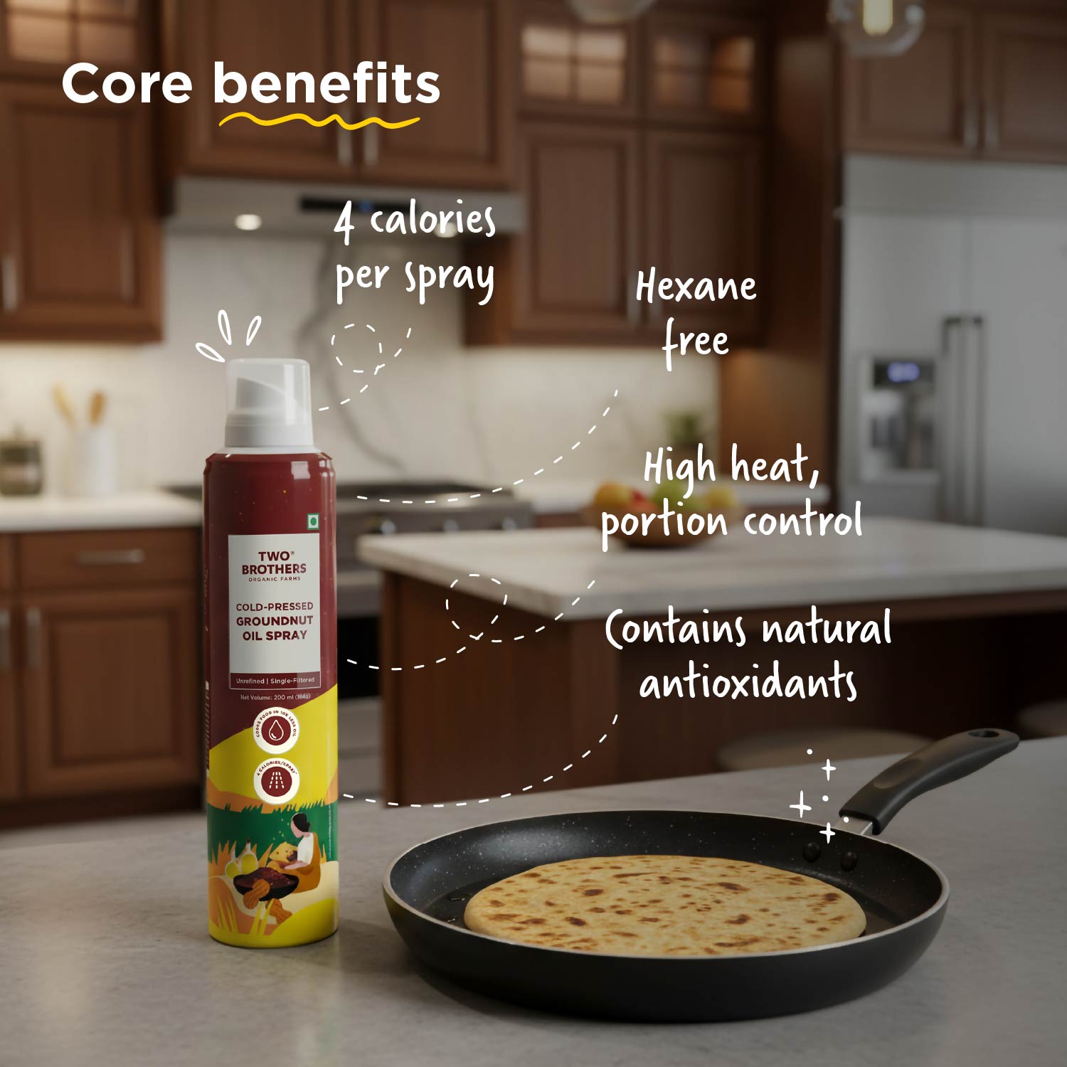 Cold-Pressed Groundnut Oil Spray