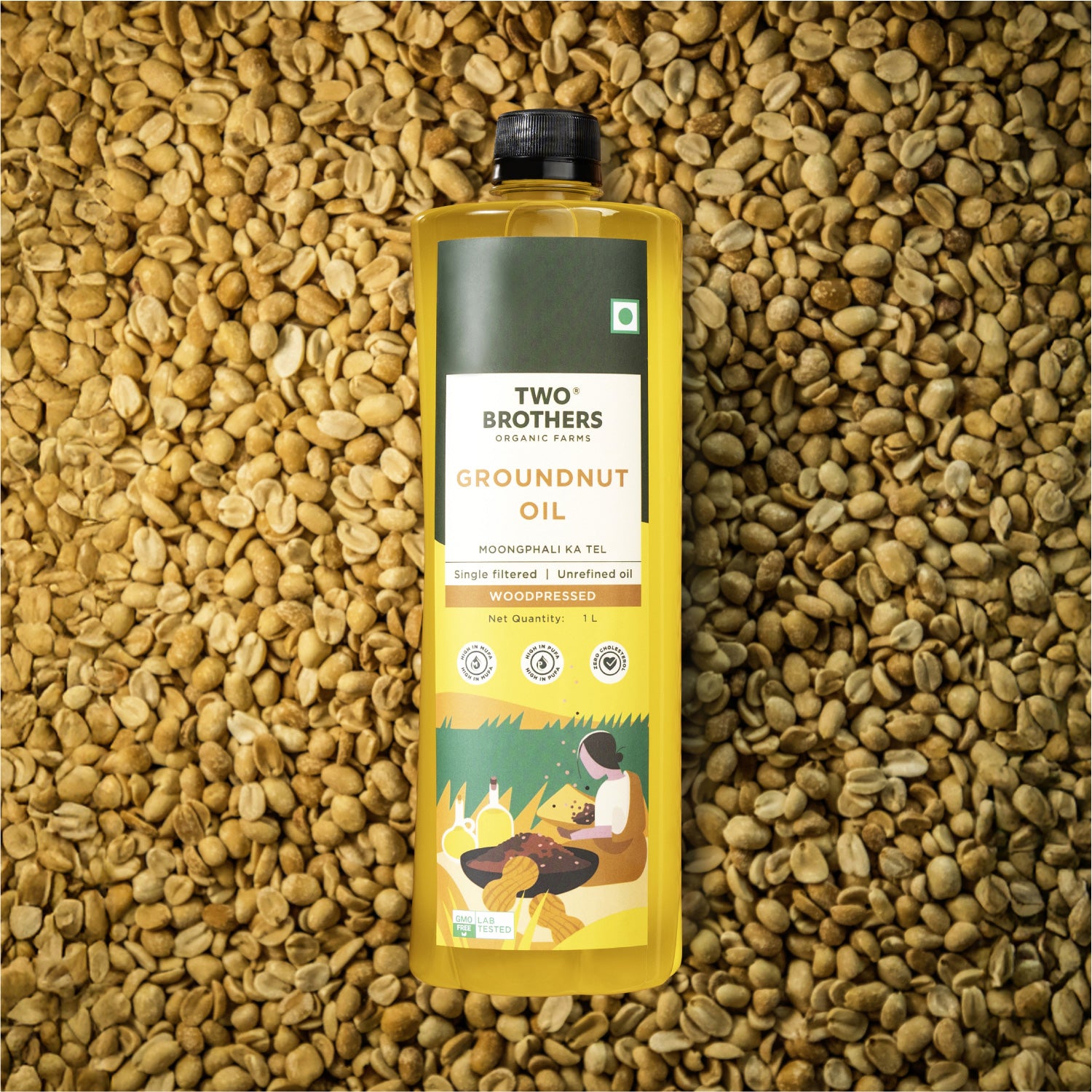 Groundnut Oil, Wood-Pressed, Single-filtered order online by mobile
