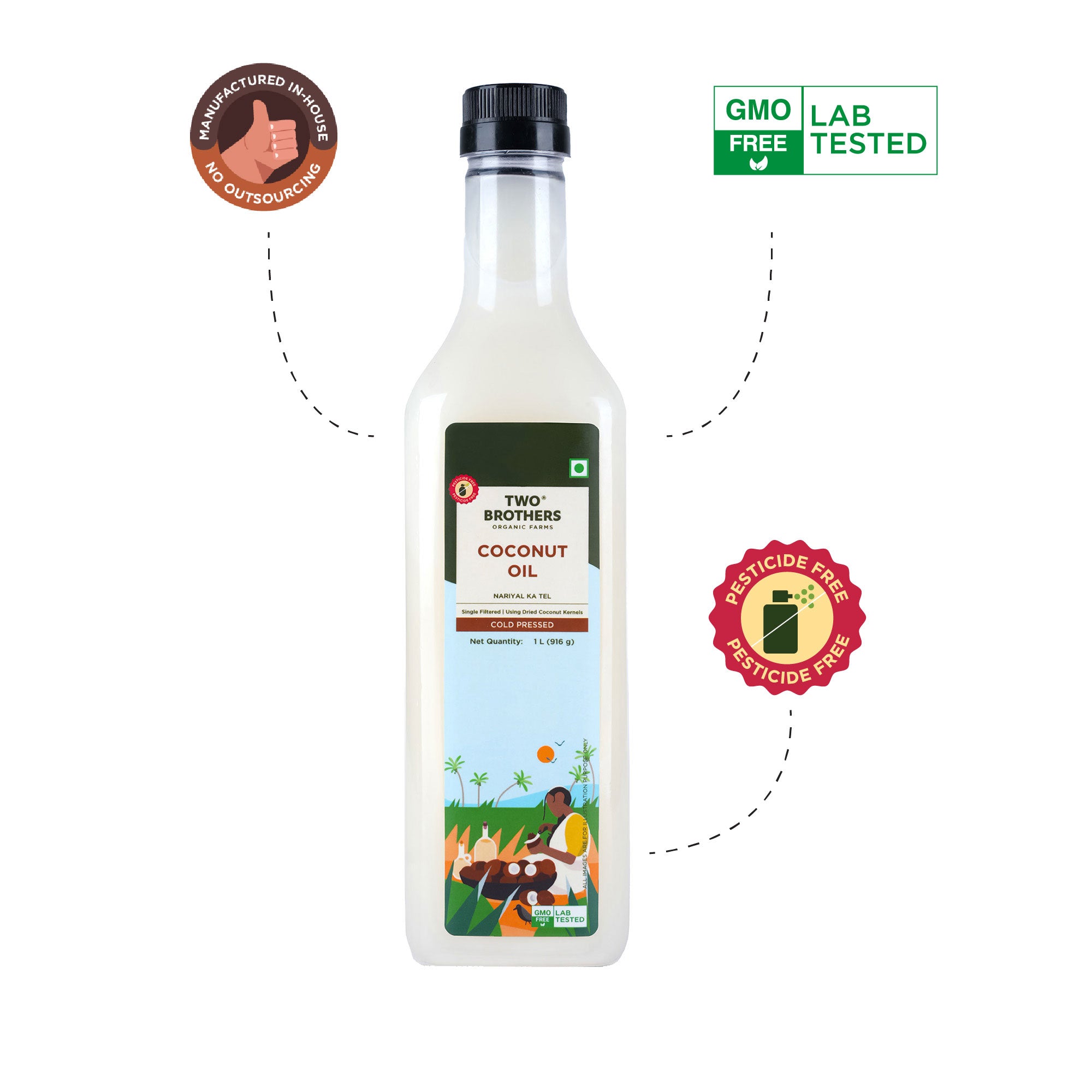 Coconut Oil, Cold-Pressed, Unrefined