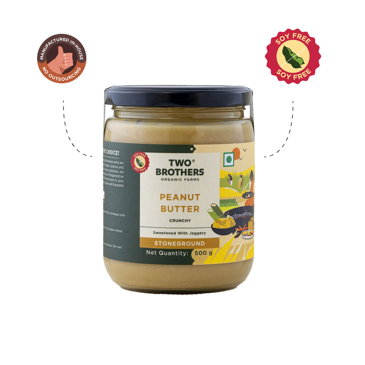 Peanut Butter, Crunchy with Jaggery, Stoneground