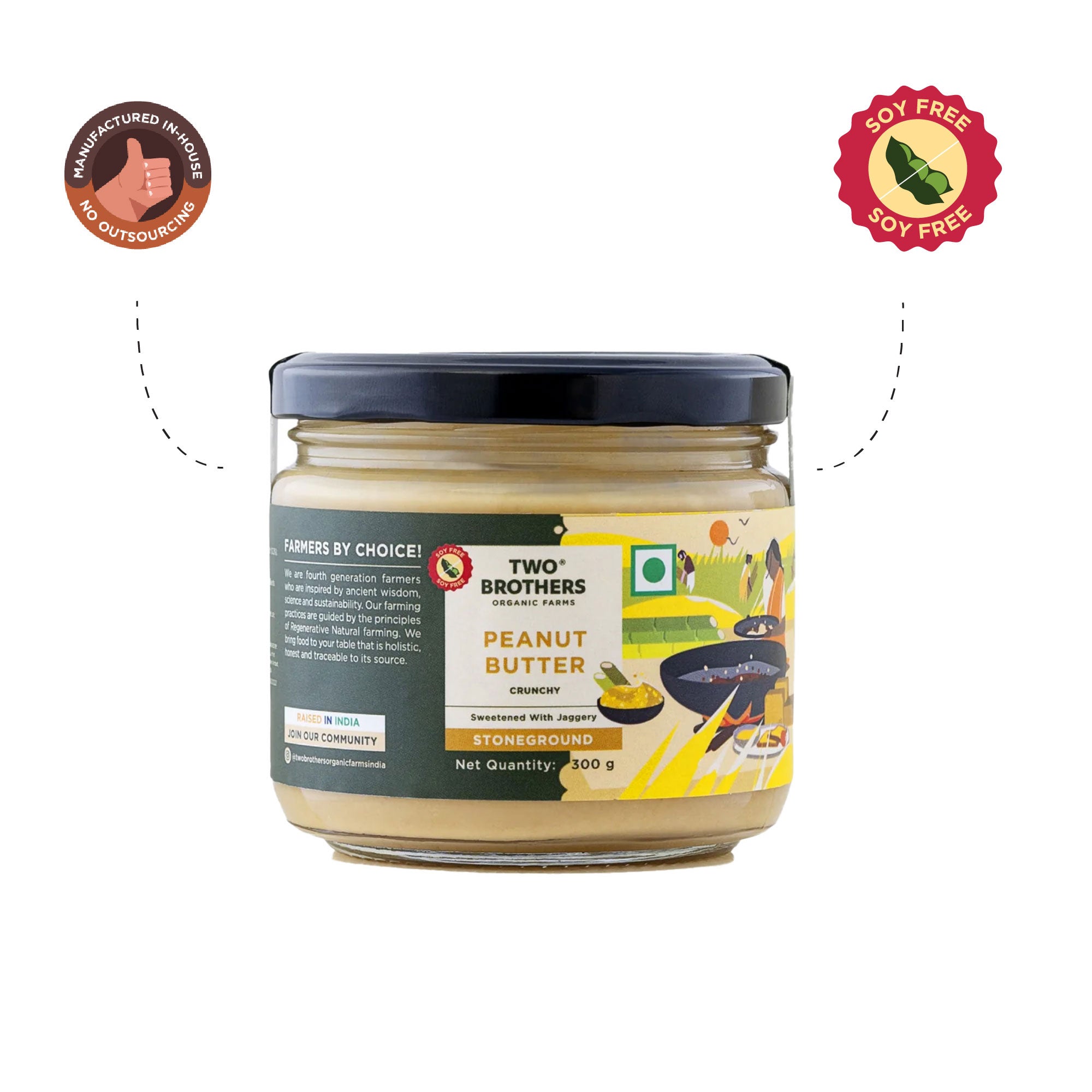 Peanut Butter, Crunchy with Jaggery, Stoneground