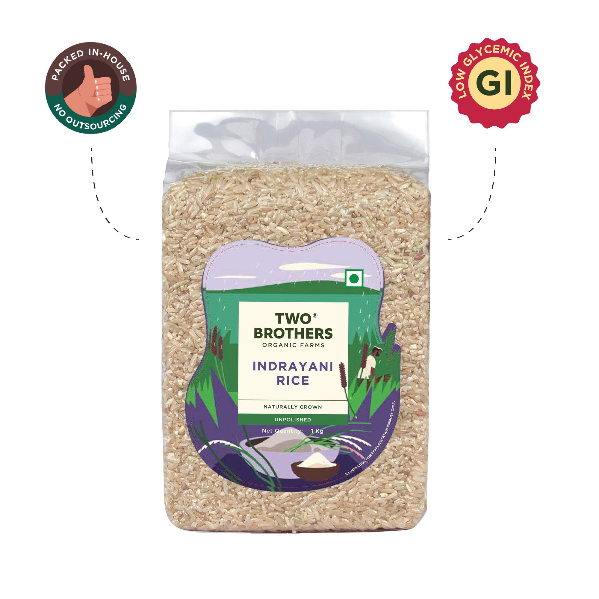 Indrayani Rice 1kg (unpolished)