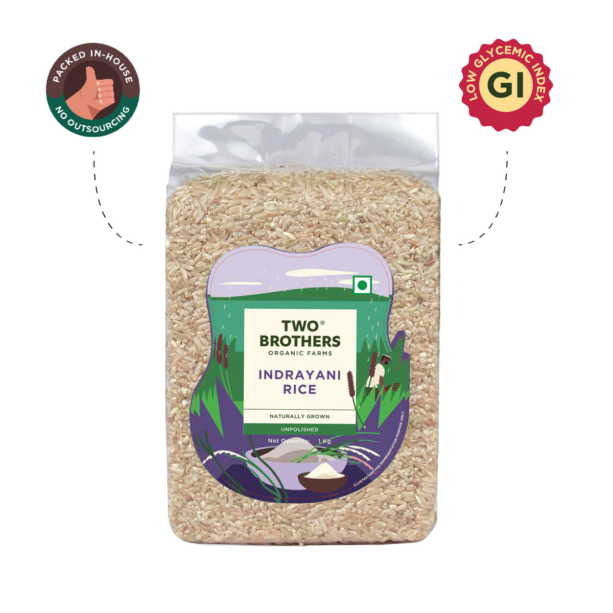 Indrayani Rice 1kg (unpolished)