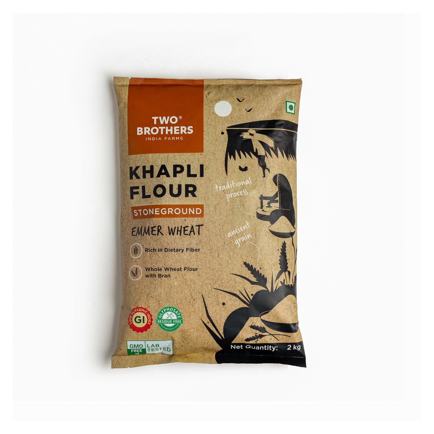 Khapli Wheat Atta (Emmer Wheat Flour) Atta Stone Ground