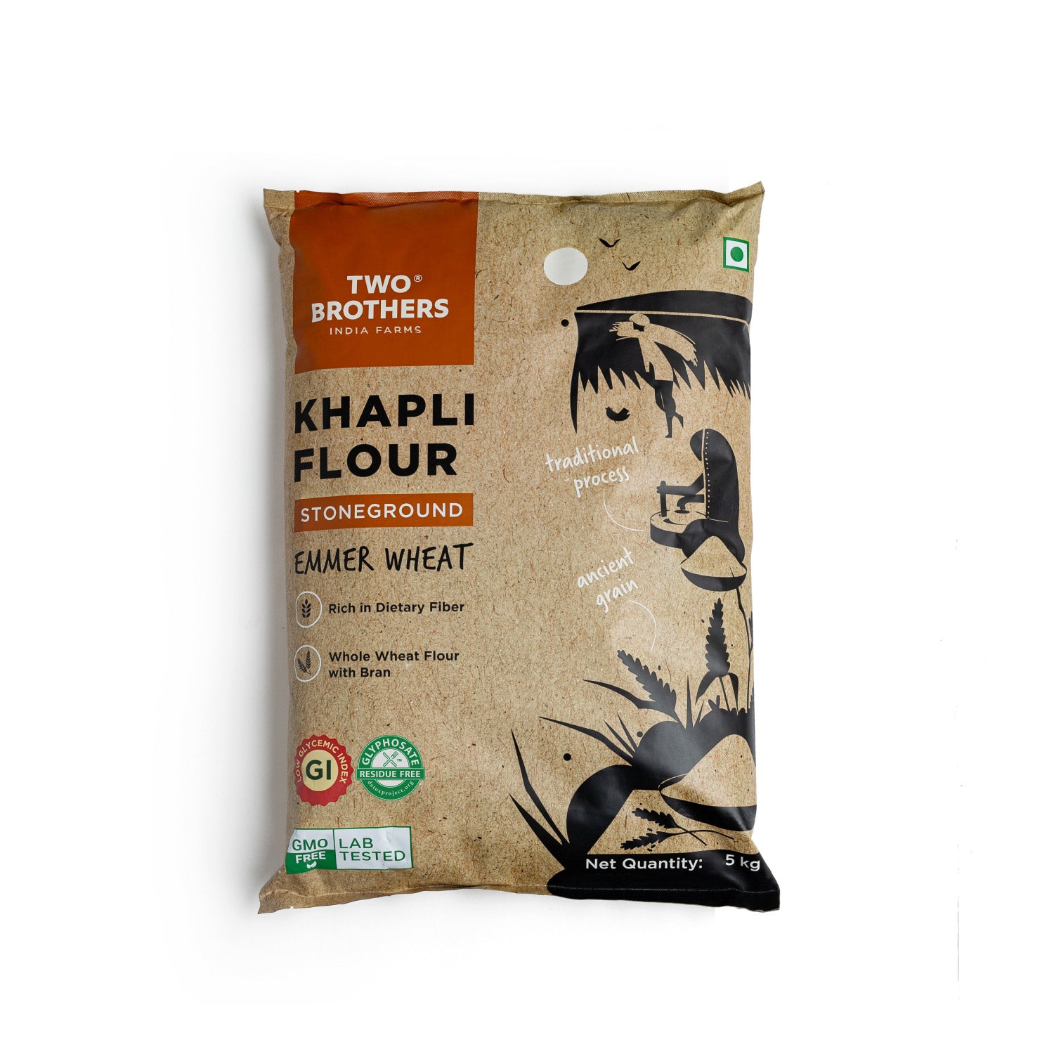 Khapli Wheat Atta (Emmer Wheat Flour) Atta Stone Ground