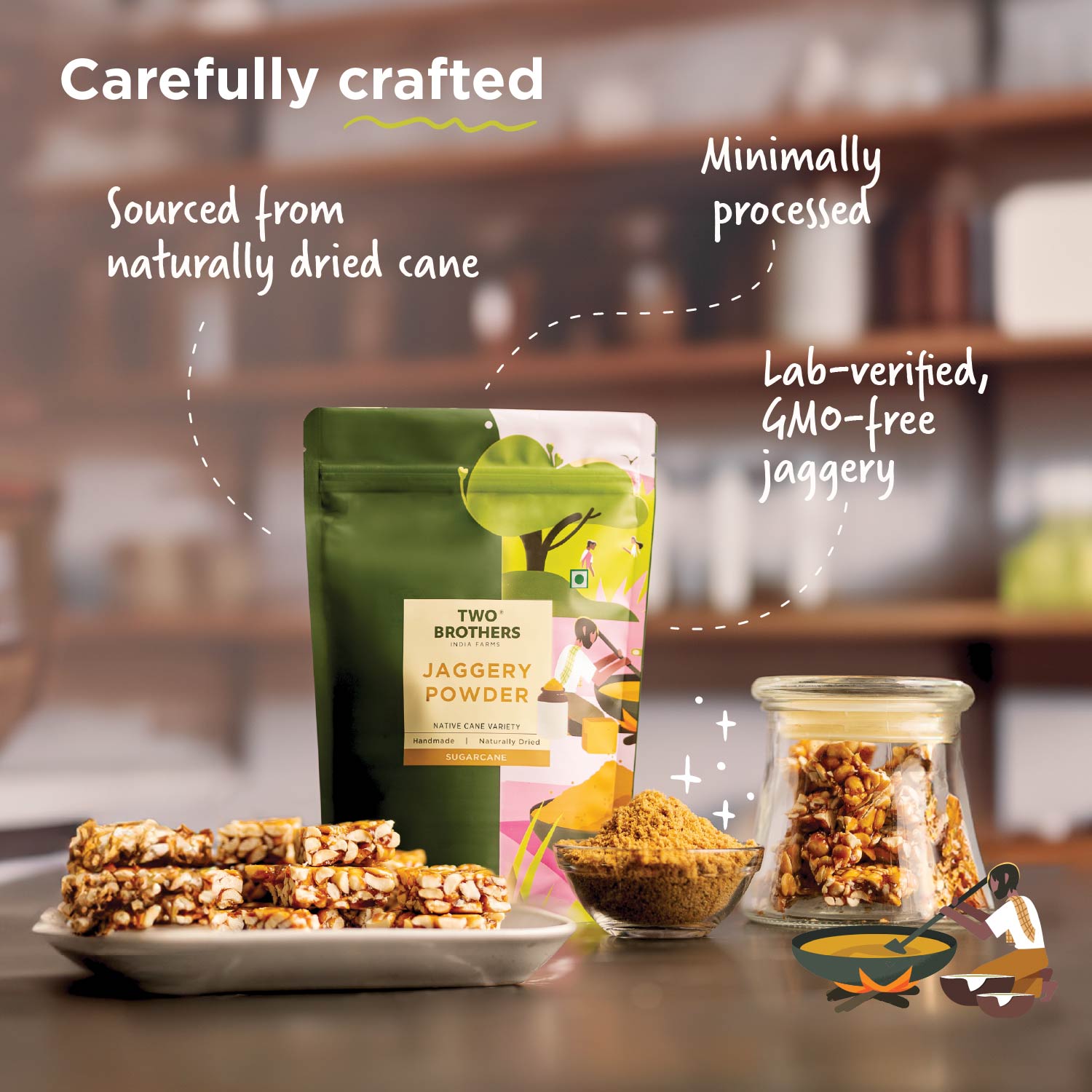 Sugarcane Jaggery, Crushed Granular