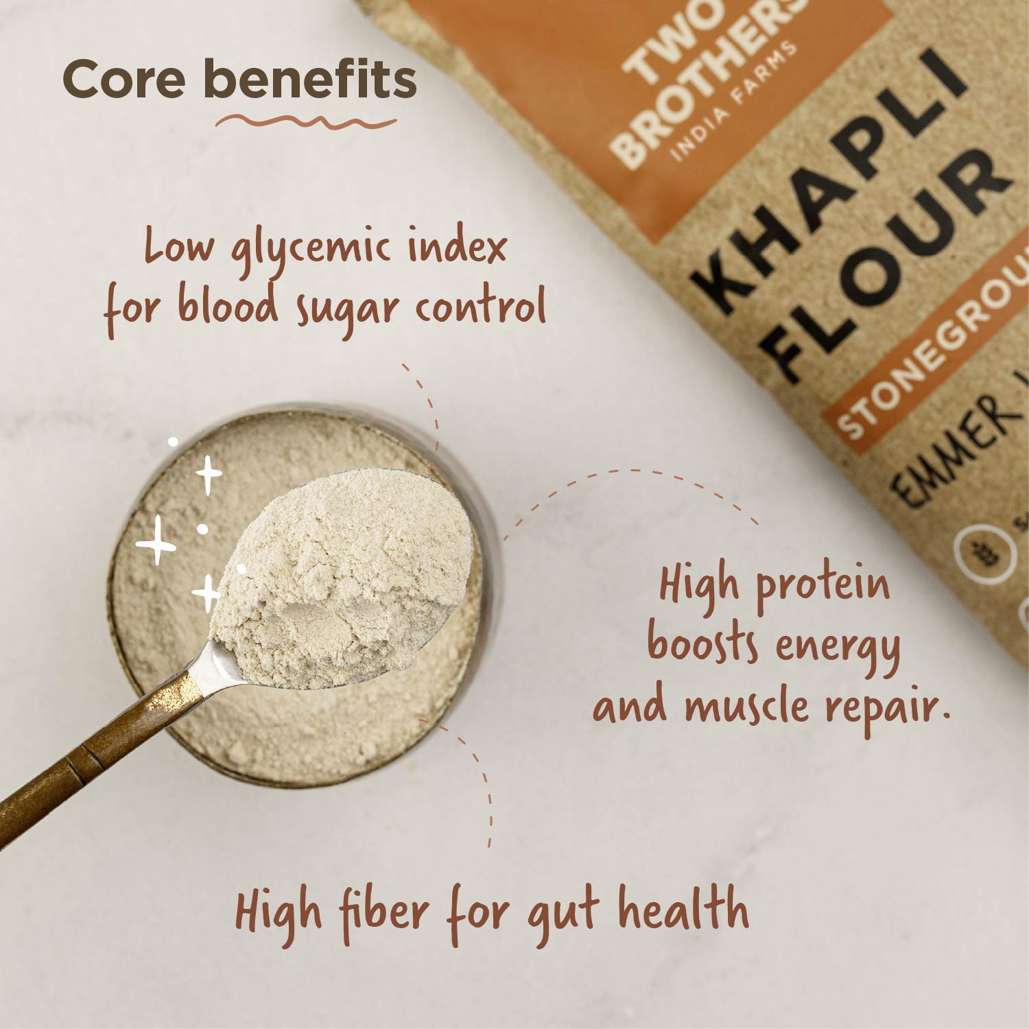 Khapli Wheat Atta (Emmer Wheat Flour) Atta Stone Ground