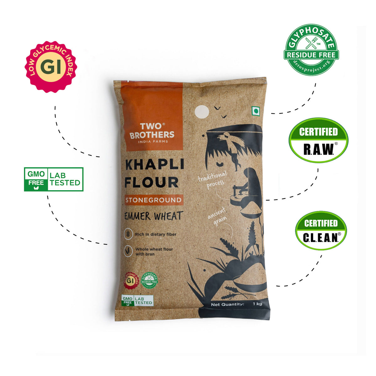 Khapli Wheat Atta (Emmer Wheat Flour)
