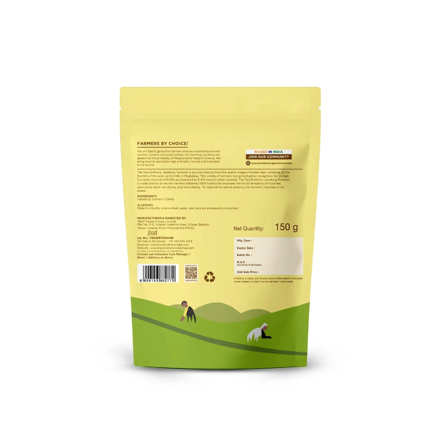 Single Origin Lakadong Turmeric Powder 150g