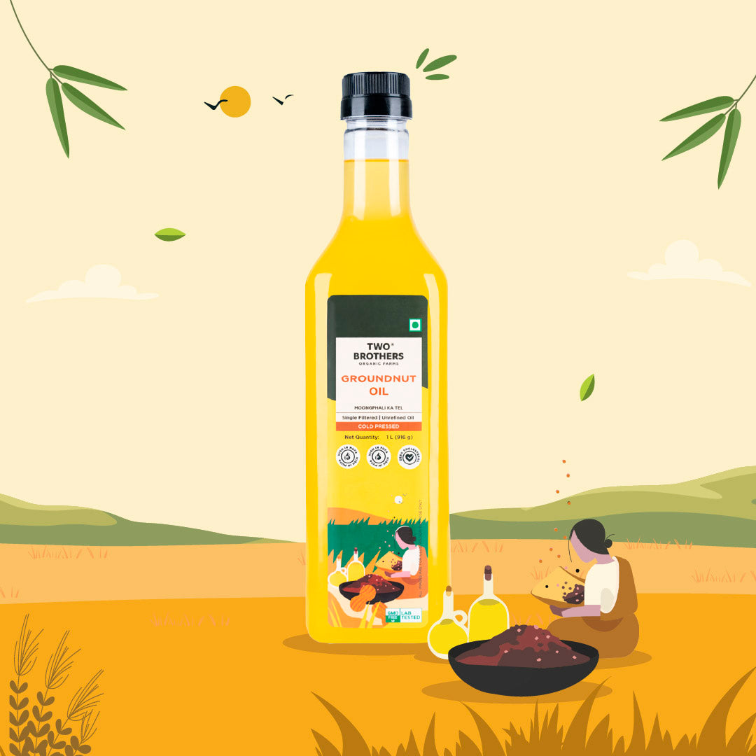 Groundnut Oil, Cold-Pressed, Single-filtered