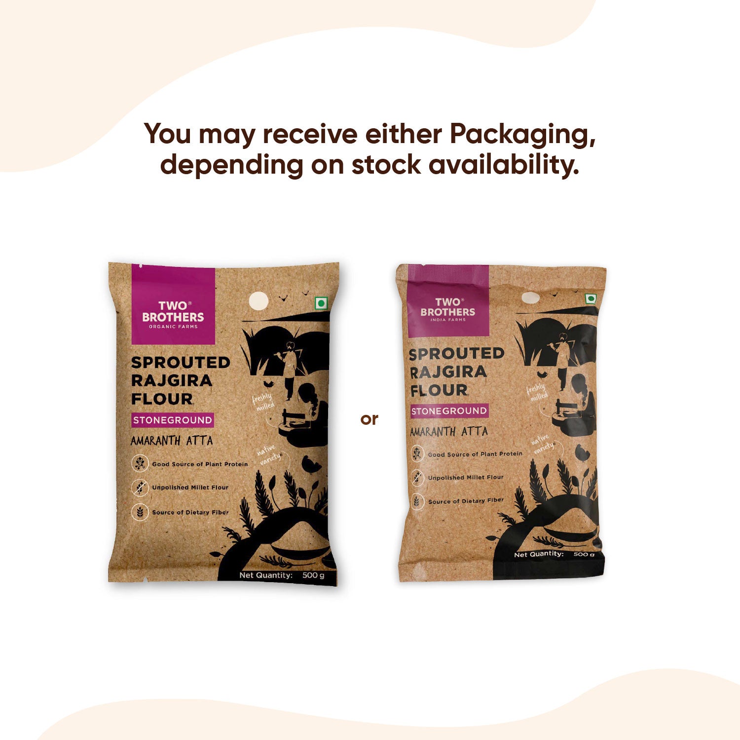 Sprouted Rajgira Atta (Sprouted Amaranth Flour), 500 gms