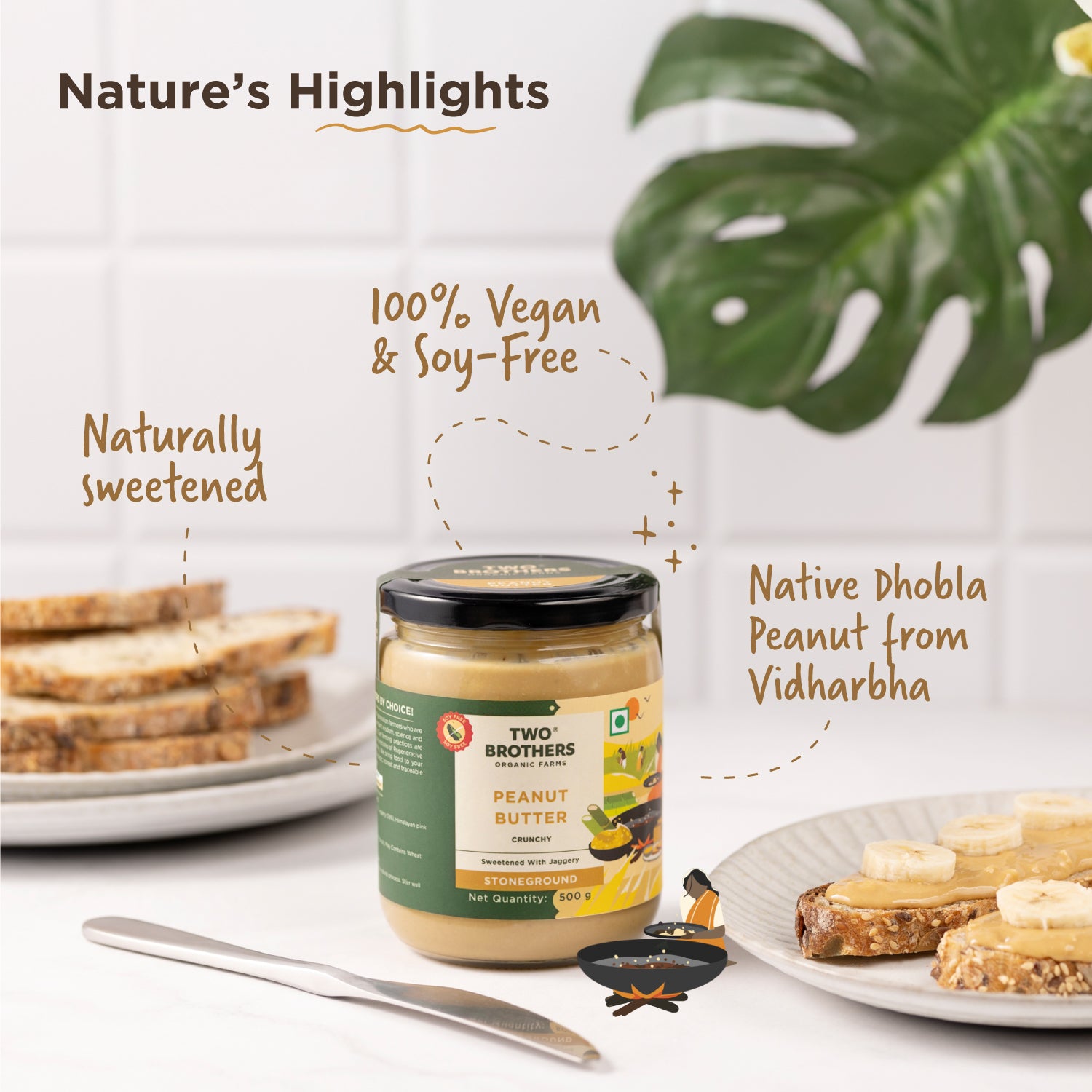 Peanut Butter, Crunchy with Jaggery, Stoneground -BYOB