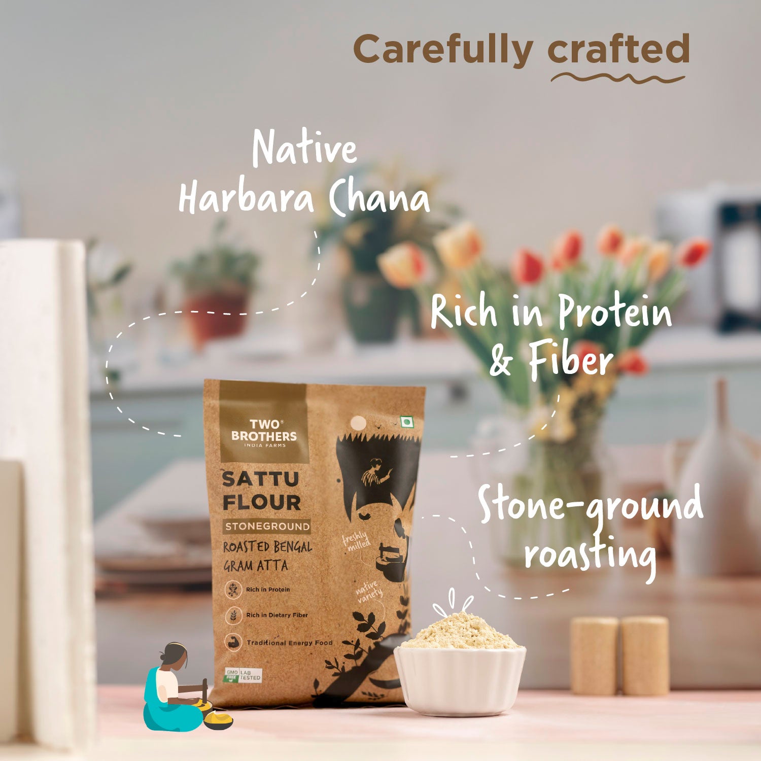 Sattu Atta, Stoneground 1kg