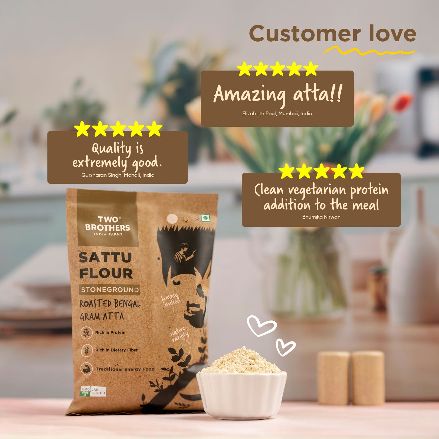 Sattu Atta, Stoneground 1kg