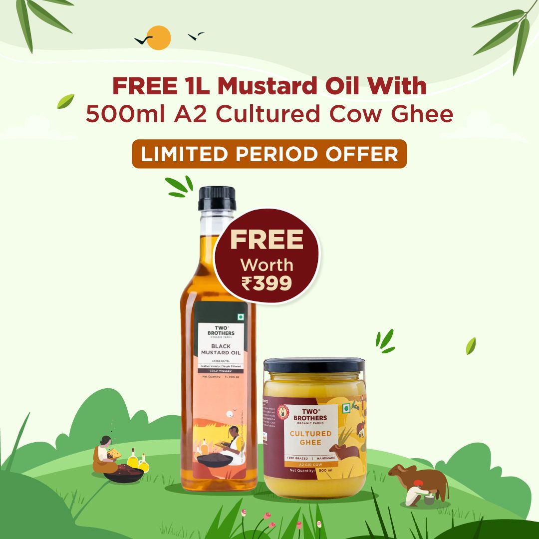 Buy A2 Cow Ghee 500 ml + Mustard Oil 1 L