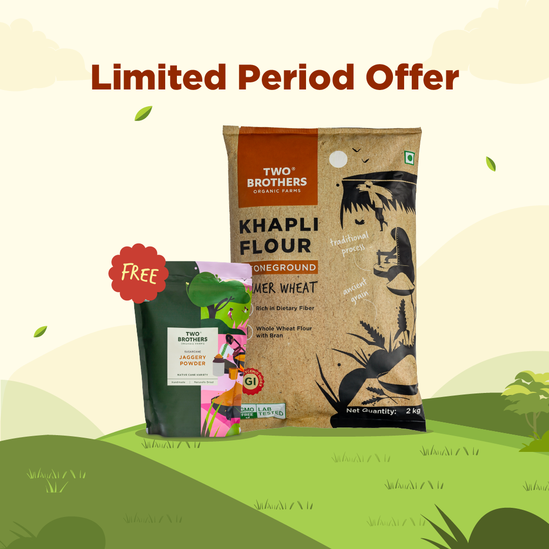 Shop Online: 5kg Khapli Atta with Free 500g Jaggery