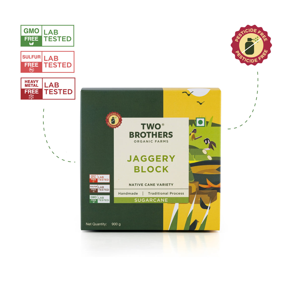 Organic Sugarcane Jaggery Block