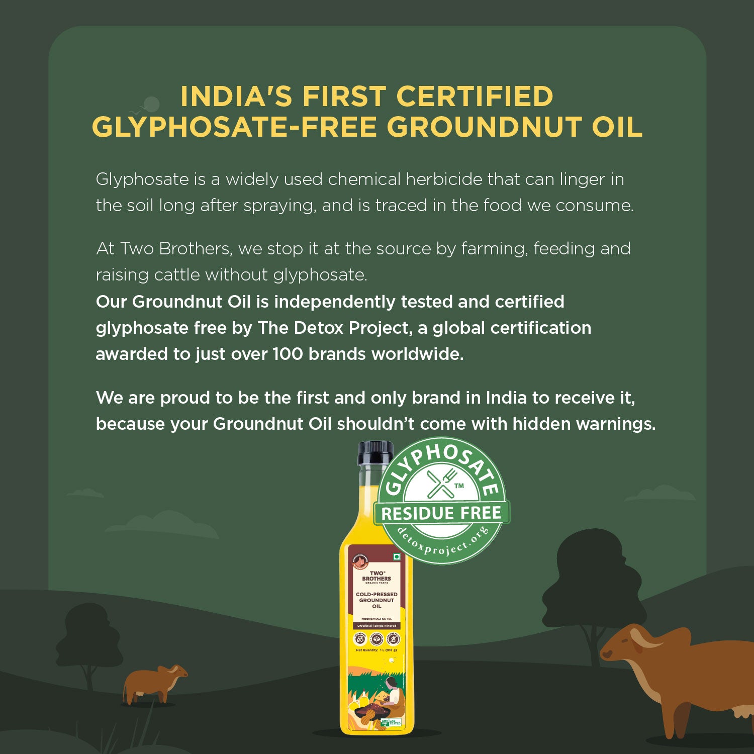 two brothers organic farms glyphosate free peanut oil