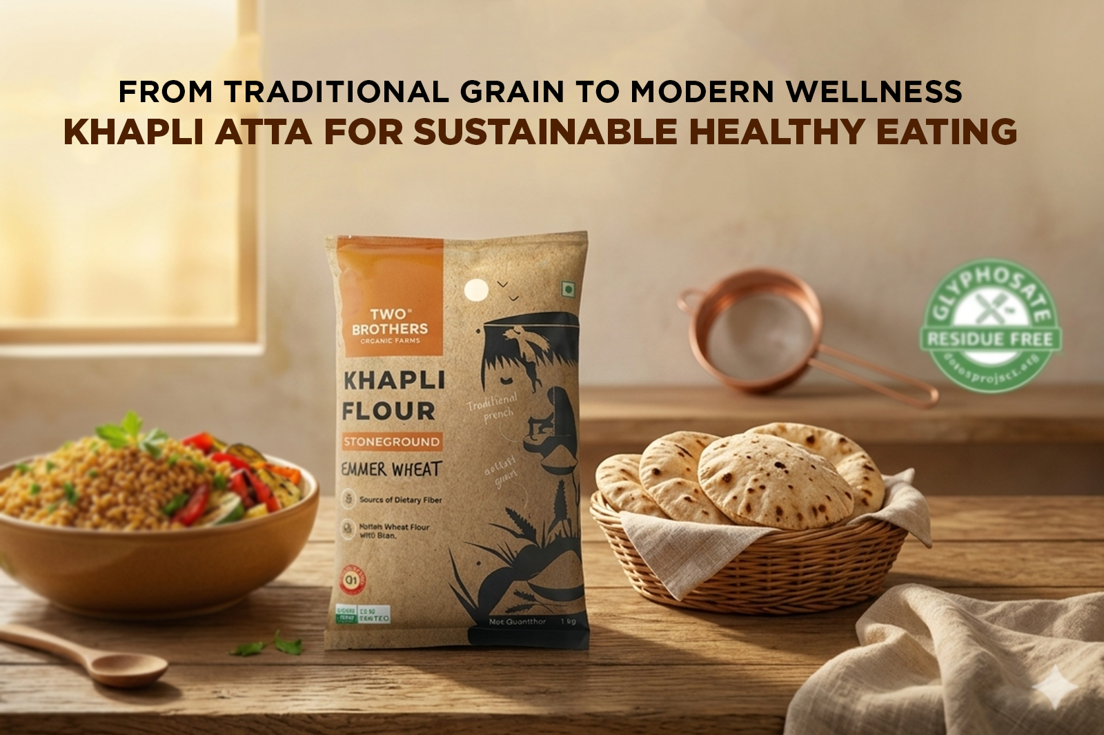 Khapli Atta for Weight Management: High Fiber Atta India, Low GI Atta & Smart Swaps for Healthy Eating