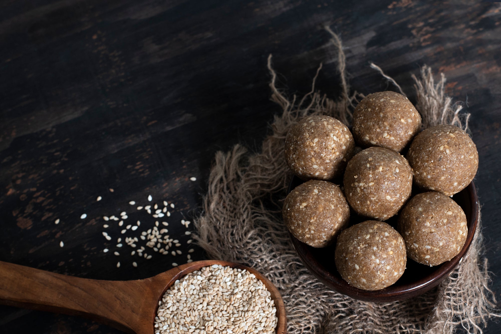 Til Gur Laddoo made using jaggery and sesame