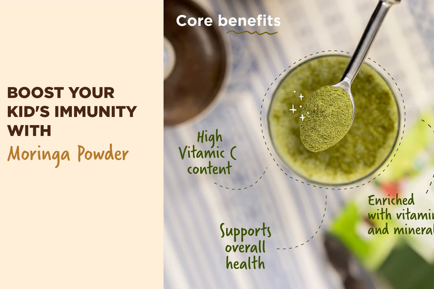 Moringa Powder for Kids Growth & Immunity